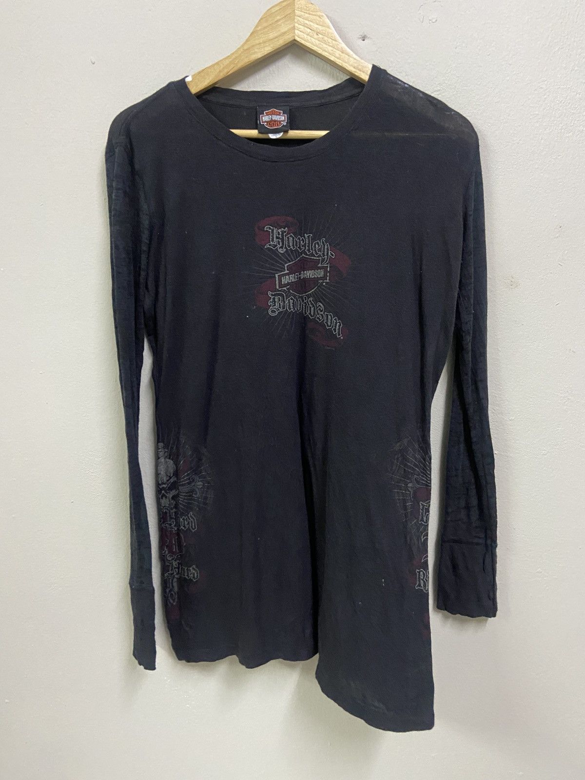 Harley Davidson × Vintage Vintage Harley Davidson T shirt Long Sleve Size L / US 10 / IT 46 - 1 Thumbnail