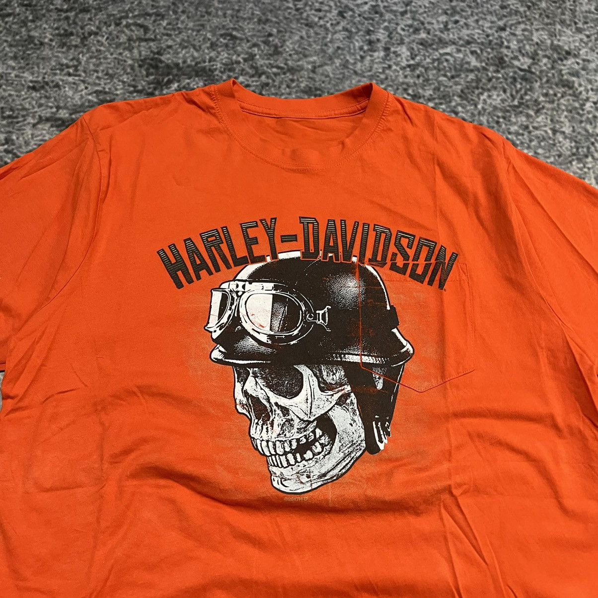 Harley Davidson VINTAGE HARLEY DAVIDSON 2017 SKULL GRUNGE T SHIRT LARGE Size US L / EU 52-54 / 3 - 3 Thumbnail