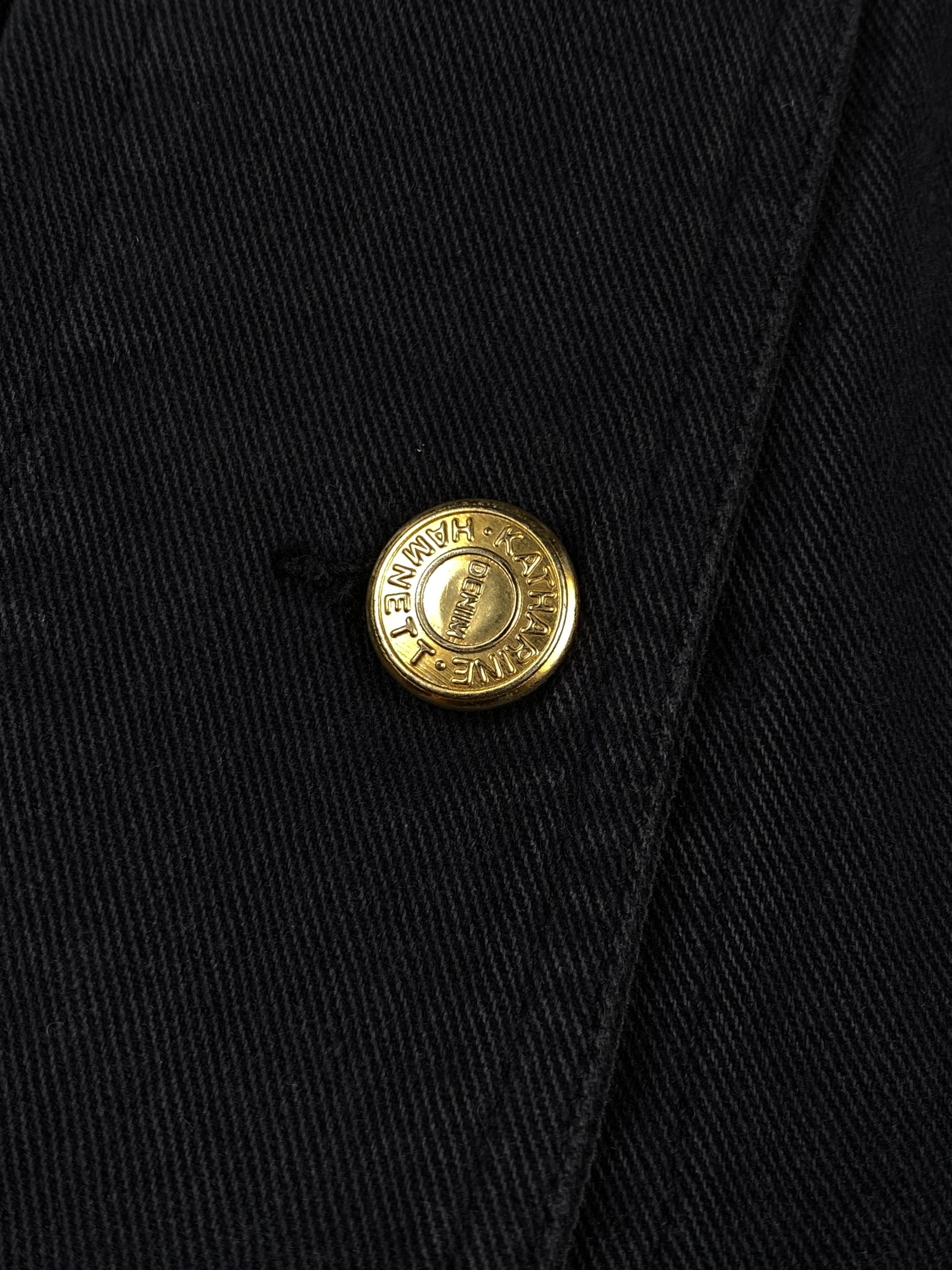 Katharine Hamnett London Gold Tone Buttons Denim Jacket Size S / US 4 / IT 40 - 10 Thumbnail