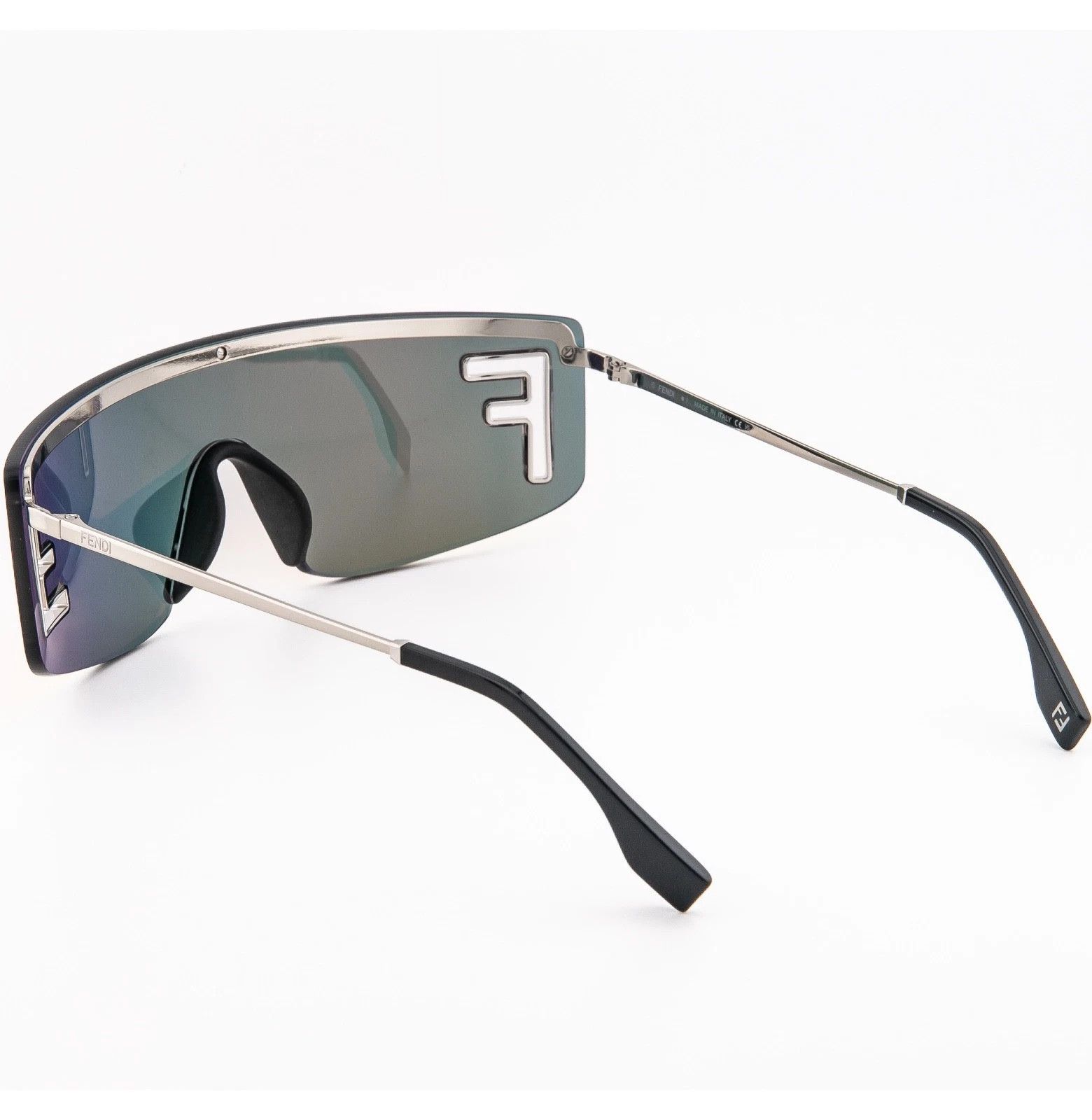 Fendi FENDI SPORT FE40168U Silver Orange Mirror Wrap Mask 40168 Size ONE SIZE - 2 Thumbnail