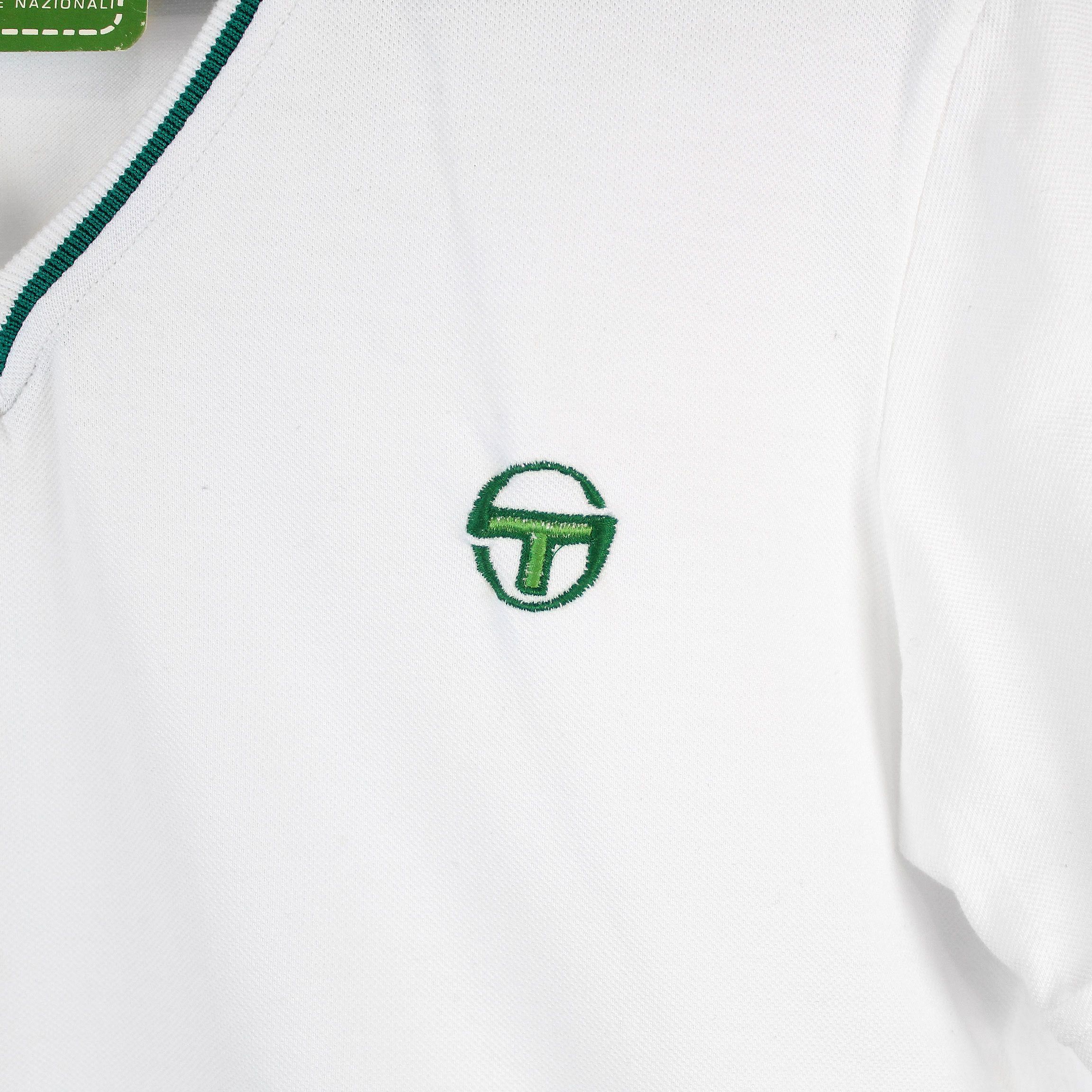 Sergio Tacchini DS 80s vintage Sergio Tacchini T-shirt V-neck white tennis Size M / US 6-8 / IT 42-44 - 4 Thumbnail