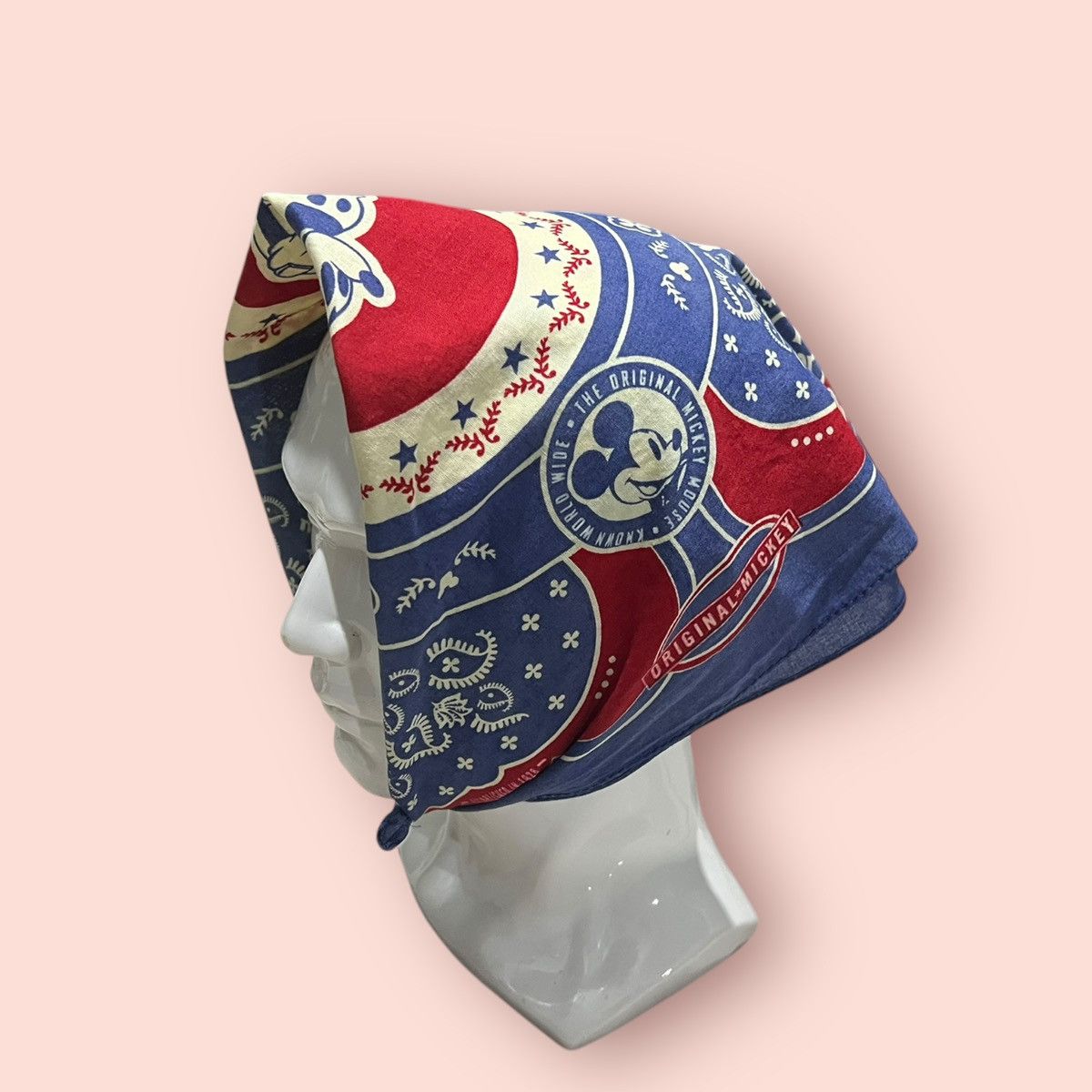 Disney × Mickey Mouse × Vintage VINTAGE DISNEY MICKEY MOUSE BANDANA / HANDKERCHIEF / SCARF Size ONE SIZE - 10 Thumbnail