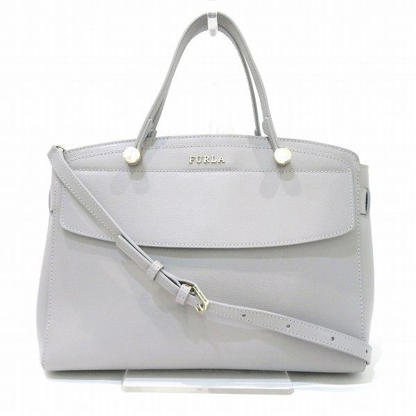 Furla Furla Furla Stella Gray Leather Handbag Leather Handbag in Great Condition Size ONE SIZE - 1 Thumbnail