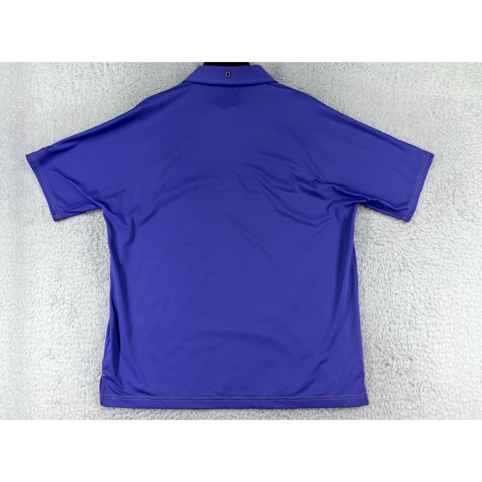 Vintage QED Style Polo Shirt Mens Large Purple Short Sleeve Polyester Polo Golf Shirt Size US L / EU 52-54 / 3 - 2 Thumbnail