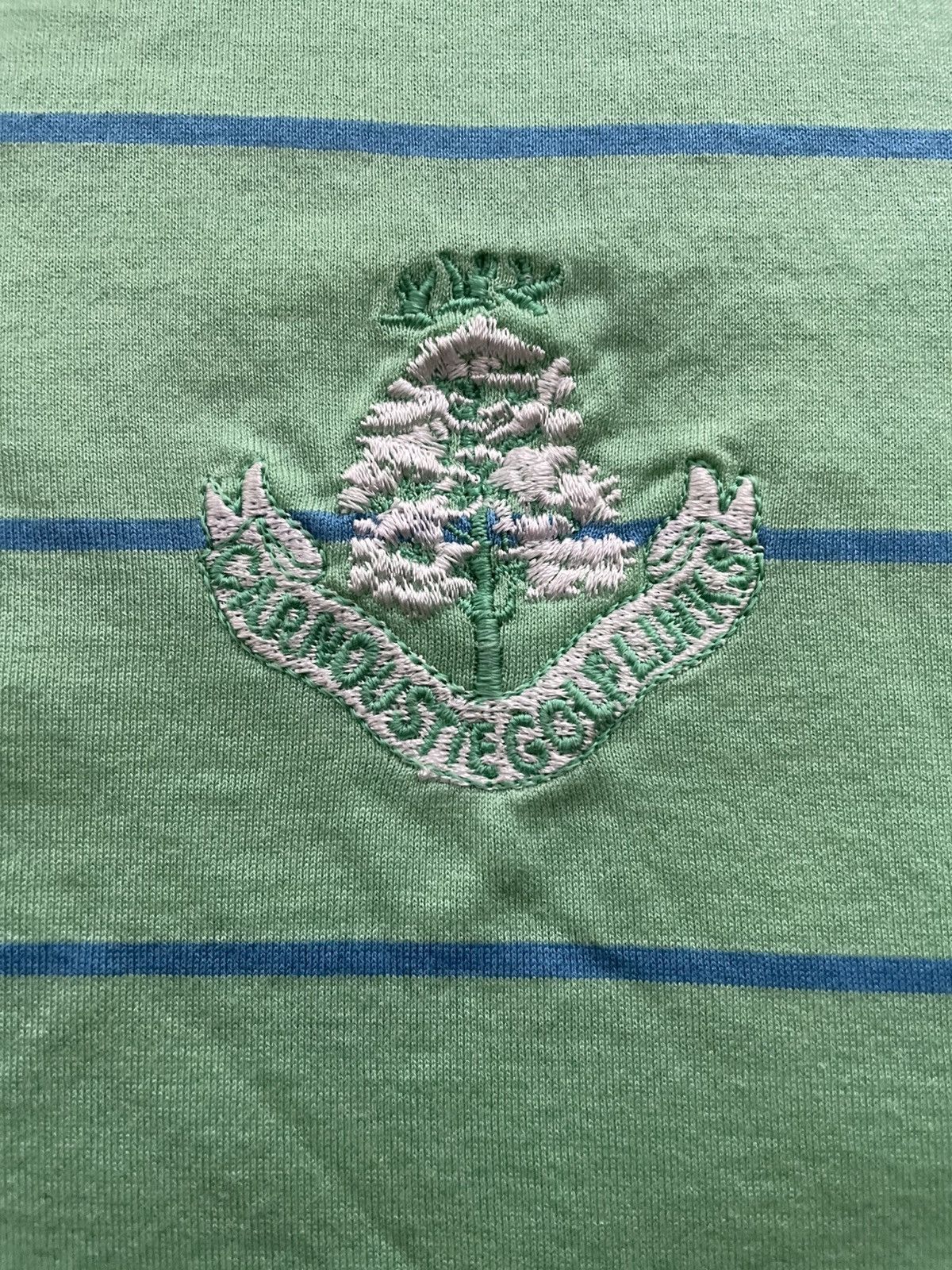Peter Millar Peter Millar Polo Mens Large Green Blue Striped Golf Shirt Size US L / EU 52-54 / 3 - 9 Thumbnail