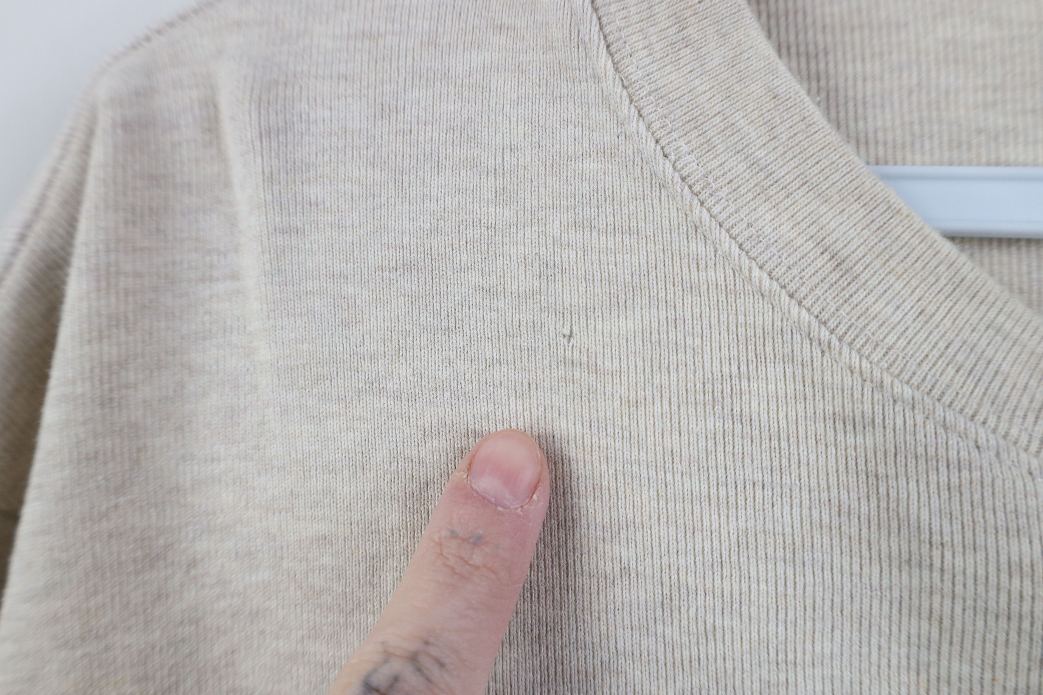 Gap Vintage 90s Gap Ribbed Knit Thermal Henley T-Shirt Beige Size US M / EU 48-50 / 2 - 6 Thumbnail