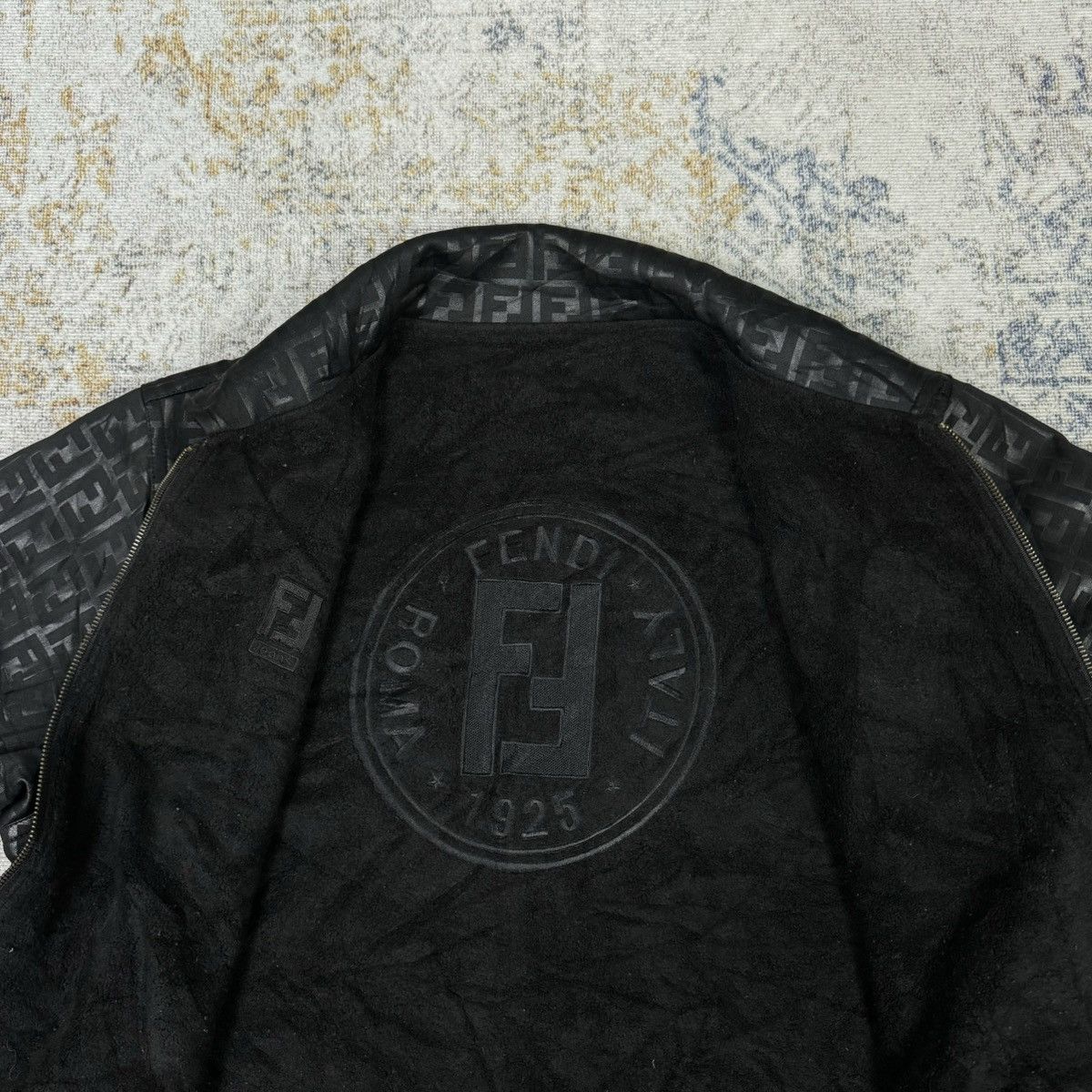 Fendi × Vintage Vintage FENDI Zucca Monogram Reversible Cold Weather Jacket Size US L / EU 52-54 / 3 - 12 Thumbnail