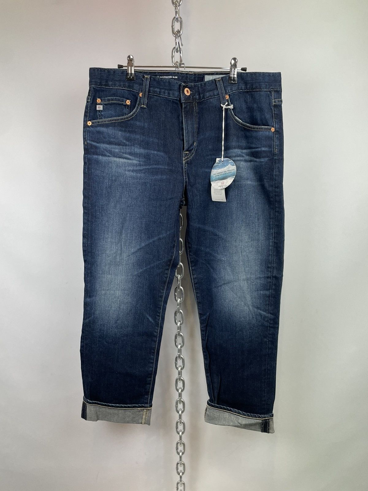 image of Ag Jeans New Ag Denim The Ex-Boyfriend Slim Slouchy Jeans Size 32R in Blue, Women's