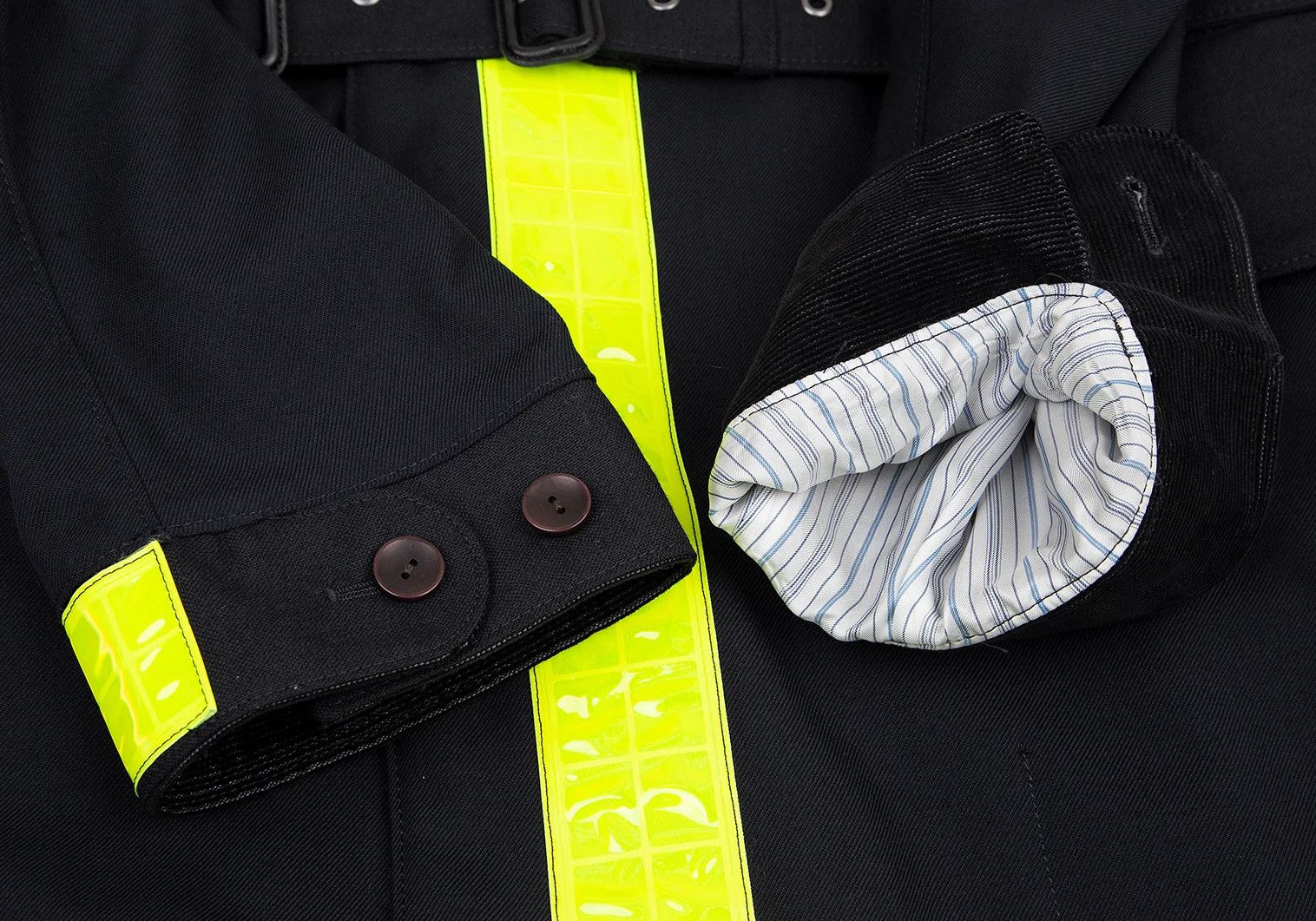 Junya Watanabe Reflective Decor Wool Coat in Navy Yellow, Size S Size US S / EU 44-46 / 1 - 6 Thumbnail