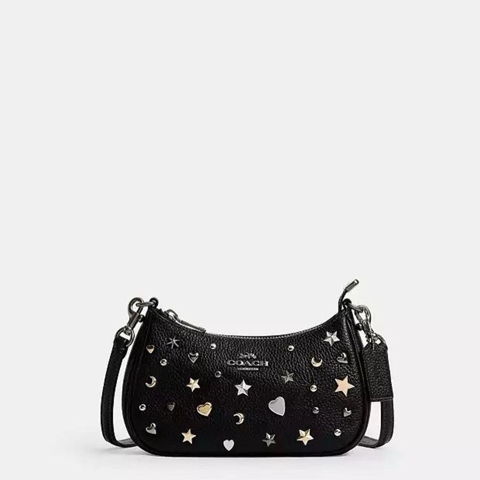 Coach NWT Coach Teri Mini Crossbody Bag Rivets CCE44 Black Size ONE SIZE - 6 Thumbnail