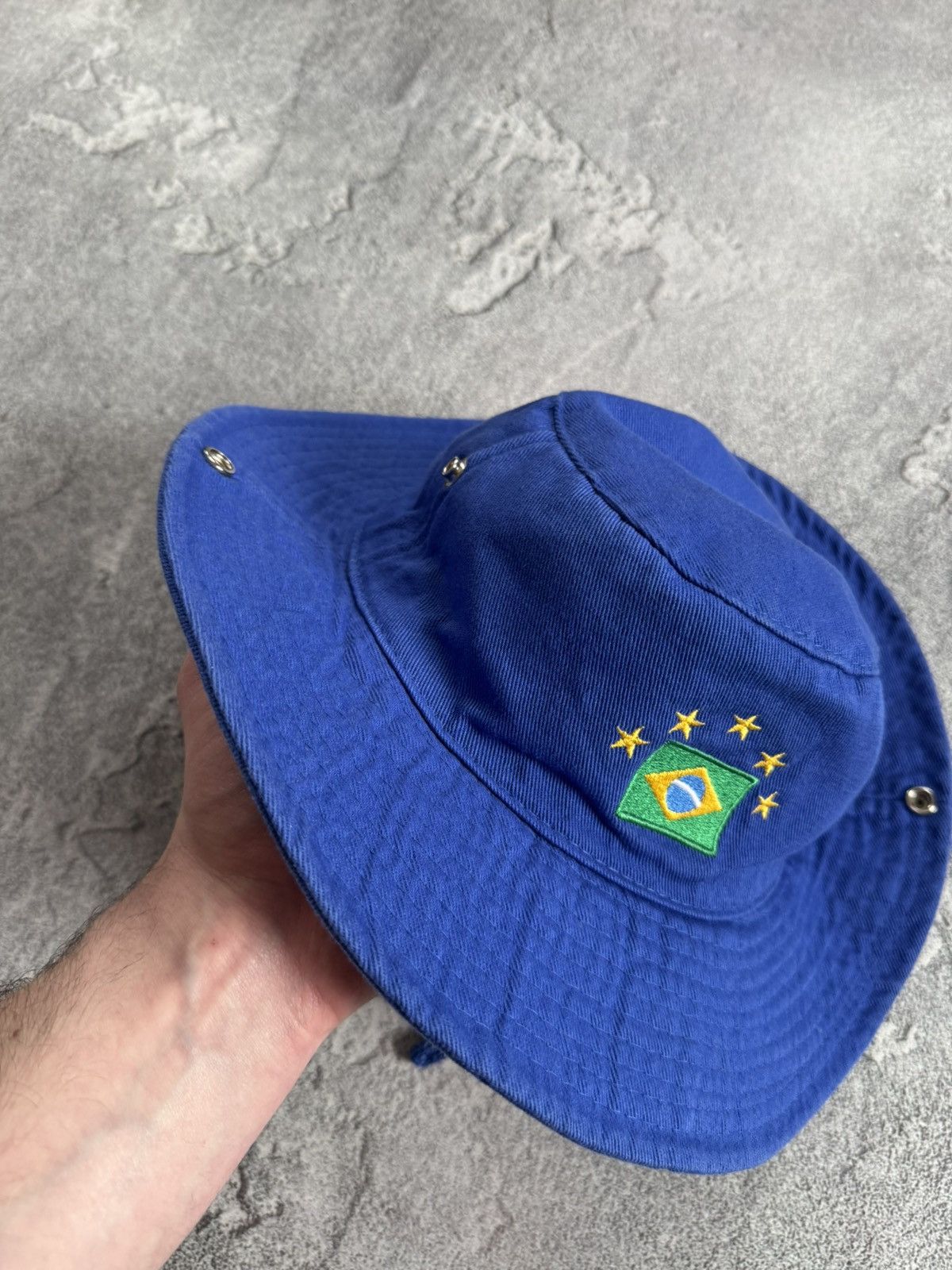 Hat Club Brazil 🇧🇷 vintage retro 90s panama hat 🧢 cap Size ONE SIZE - 2 Thumbnail