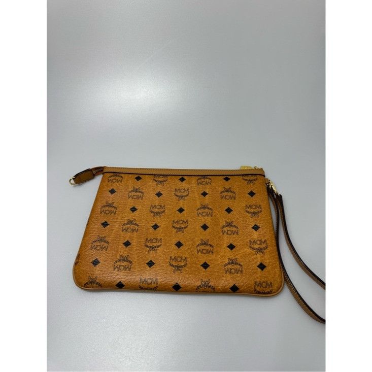MCM MCM Visetos Original Pouch Cognac Size ONE SIZE - 2 Thumbnail