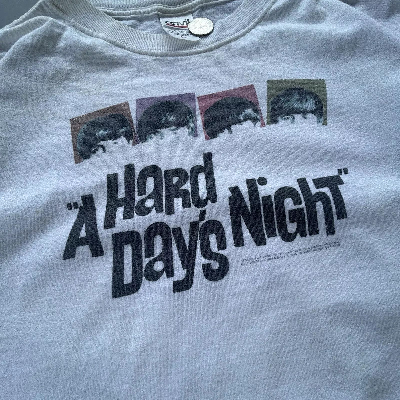 Anvil Vintage Beatles Shirt Adult Size Large 2005 A Hard Size US L / EU 52-54 / 3 - 7 Thumbnail
