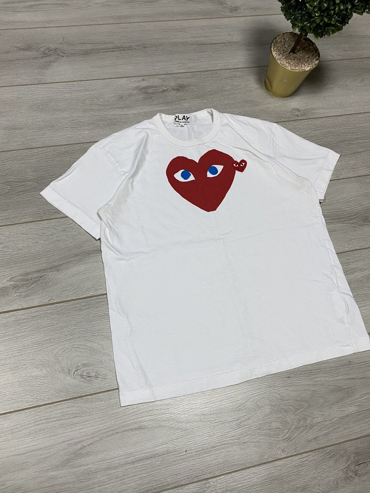 Comme des Garcons PLAY PLAY Comme des garçons vintage big heart Japanese t-shirt Size XL / US 12-14 / IT 48-50 - 2 Thumbnail