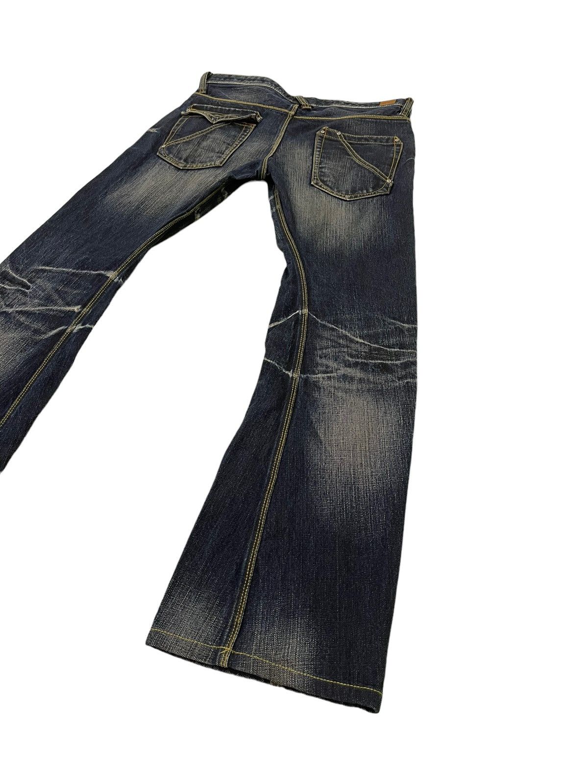 Japanese Brand Flare Jeans Nicole Club Distress Faded Boot Cut 7🟦3 Size US 34 / EU 50 - 13 Thumbnail