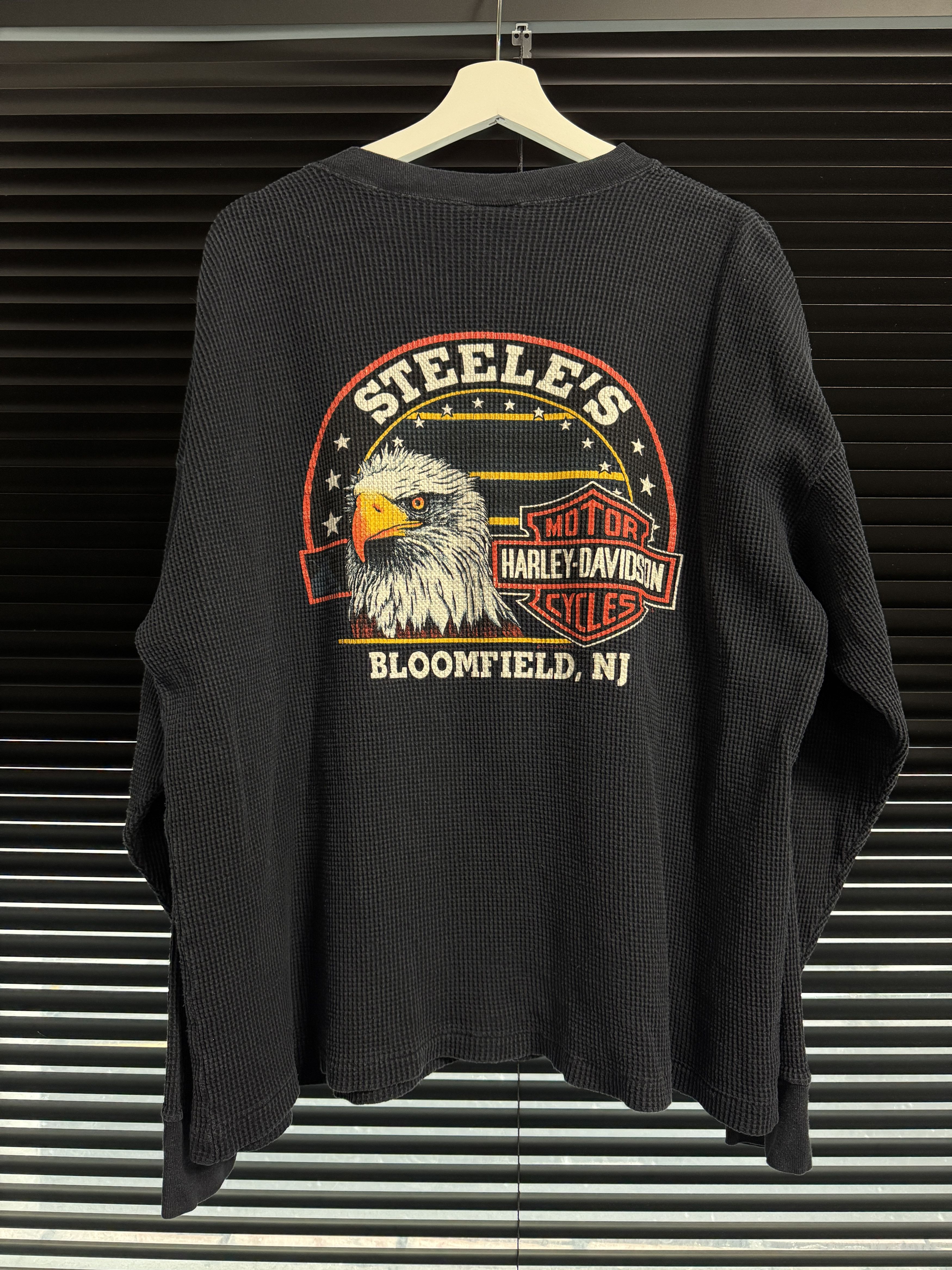 Harley Davidson × Vintage 90s Harley Davidson Eagle Thermal Longsleeve Size US XL / EU 56 / 4 - 2 Thumbnail