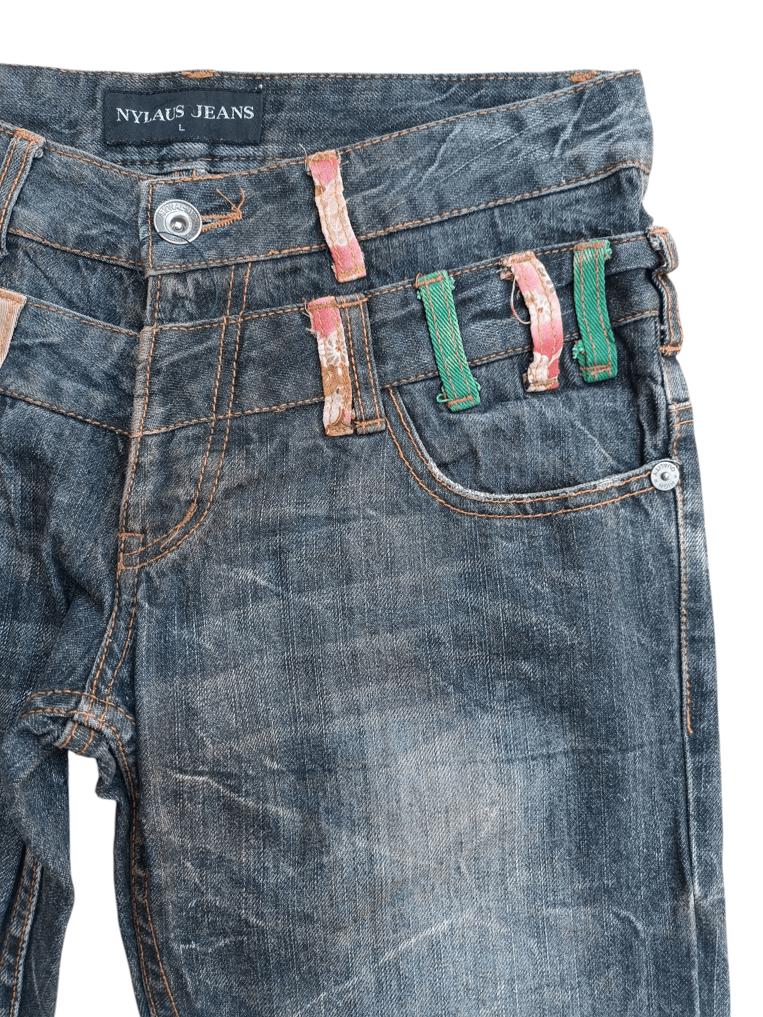 Hysteric Glamour × Japanese Brand × PPFM SICK🔥Nylaus Double Waist Floral Theme Denim E266 Size US 30 / EU 46 - 6 Thumbnail