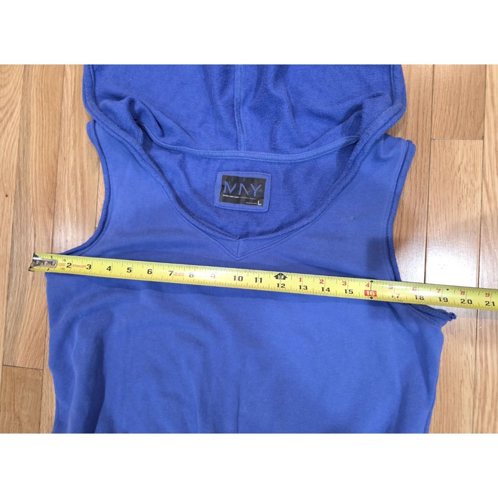 Vintage MARC NEW YORK ANDREW MARC Blue Casual Hoodie Dress Women L Short Dress Sweater Dress Casual Regular Size Size L / US 10 / IT 46 - 5 Thumbnail