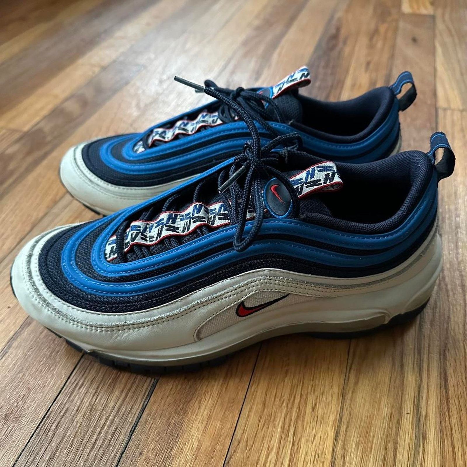 Nike Nike Air Max 97 TT PULL TAB Obsidian/University Red/Sail 9.5 Size US 9.5 / EU 42-43 - 4 Thumbnail