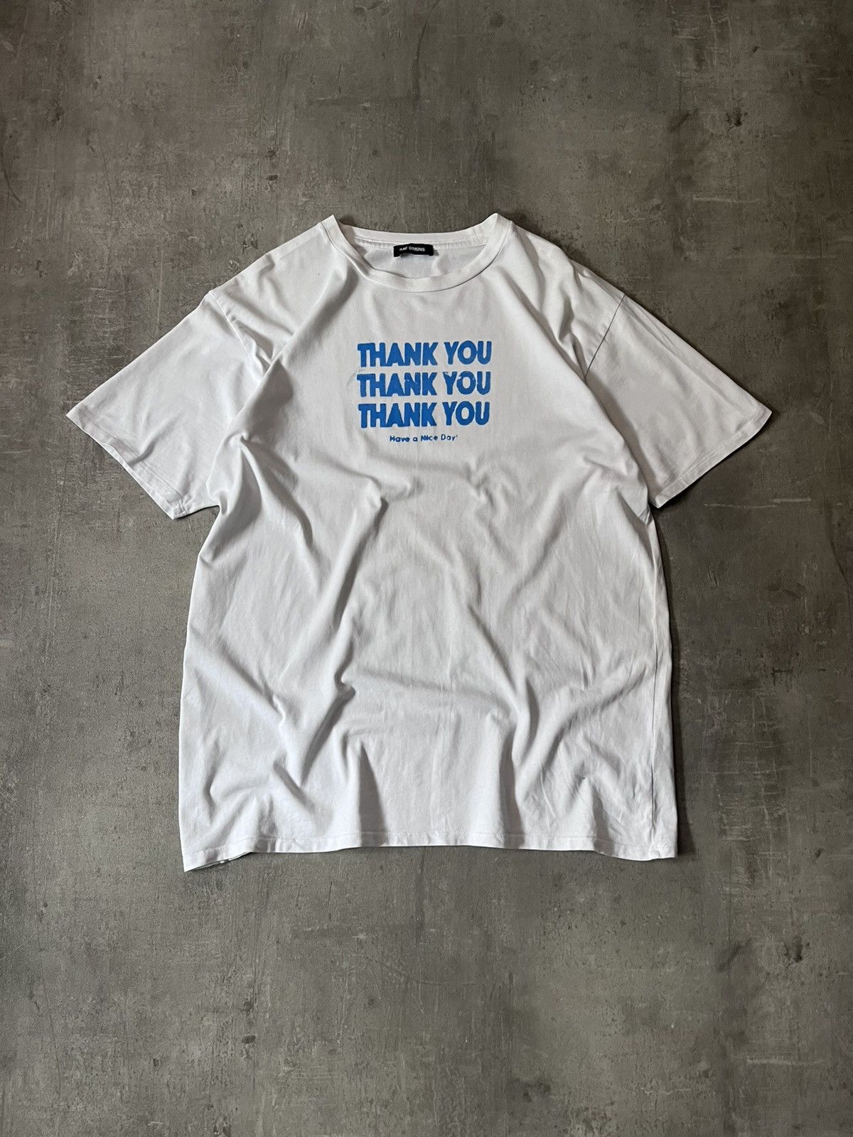 Raf Simons Raf Simons A/W 2017 "Thank You" white T-shirt Size US L / EU 52-54 / 3 - 1 Thumbnail