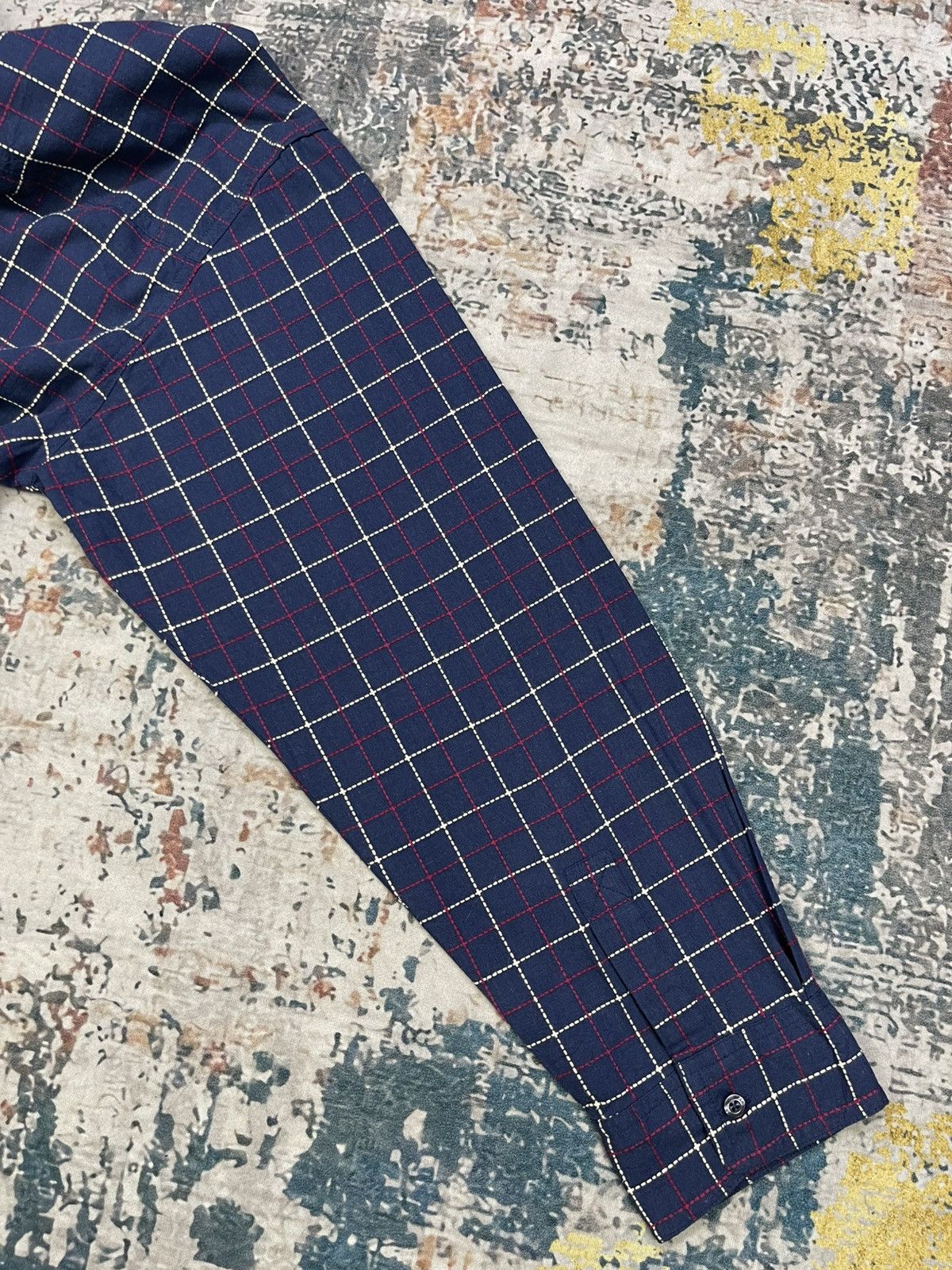 Golden Bear Golden Bear Chain-Detail Double Pocket Checked Zip-Up Shirt Size US L / EU 52-54 / 3 - 6 Thumbnail