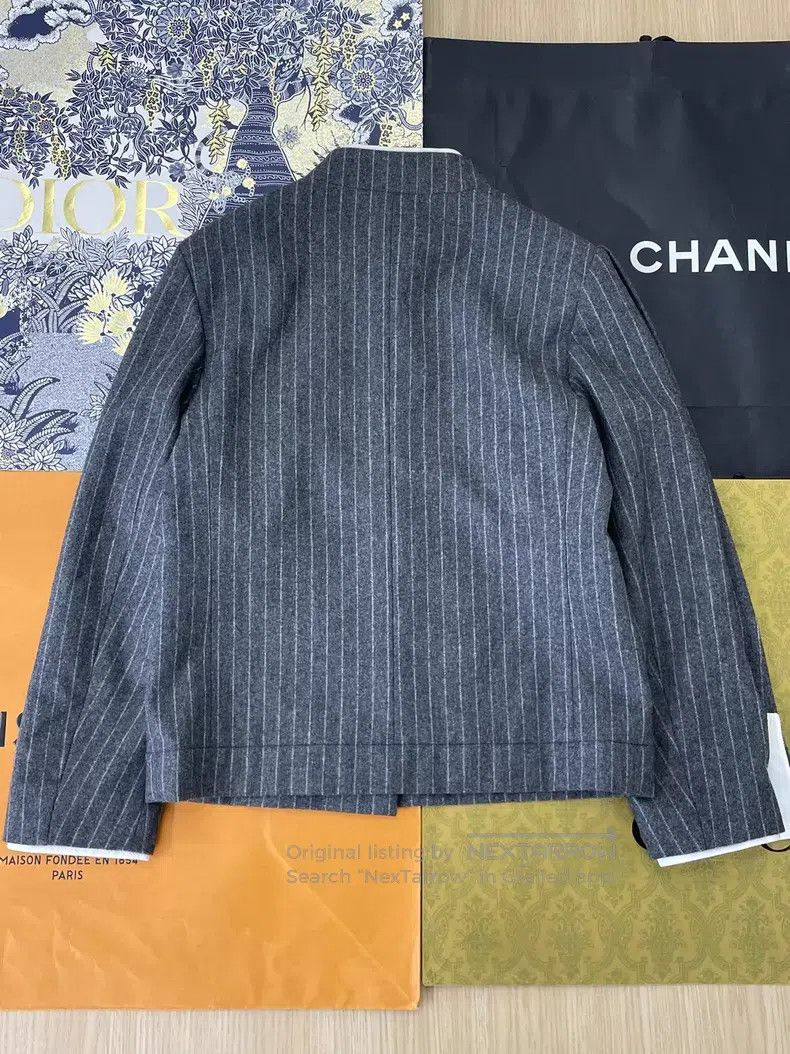 Chanel Chanel German Hamburg Series Stand-up Collar Striped Coat Size XS / US 0-2 / IT 36-38 - 3 Thumbnail