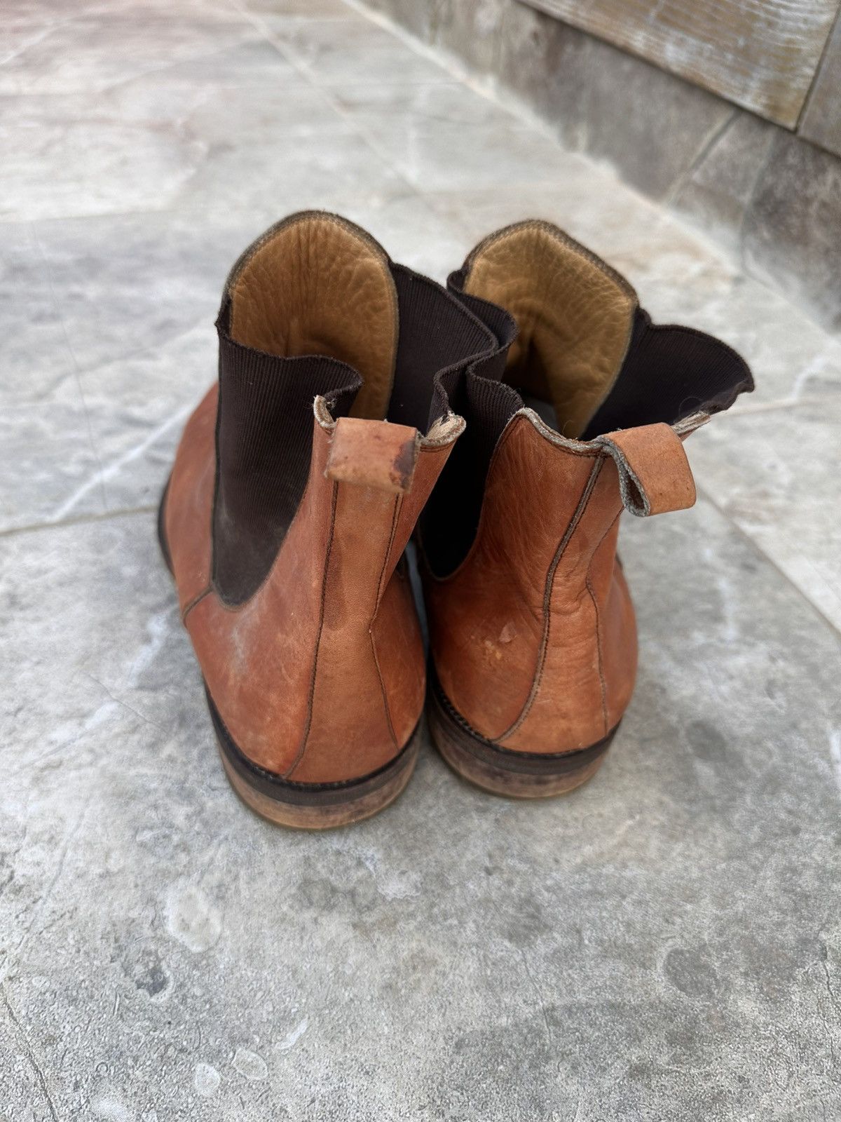 A.S.98 J&W Dawson 1951 Leather Chelsea Boots Brown Vintage Style Size US 10.5 / EU 43-44 - 6 Thumbnail