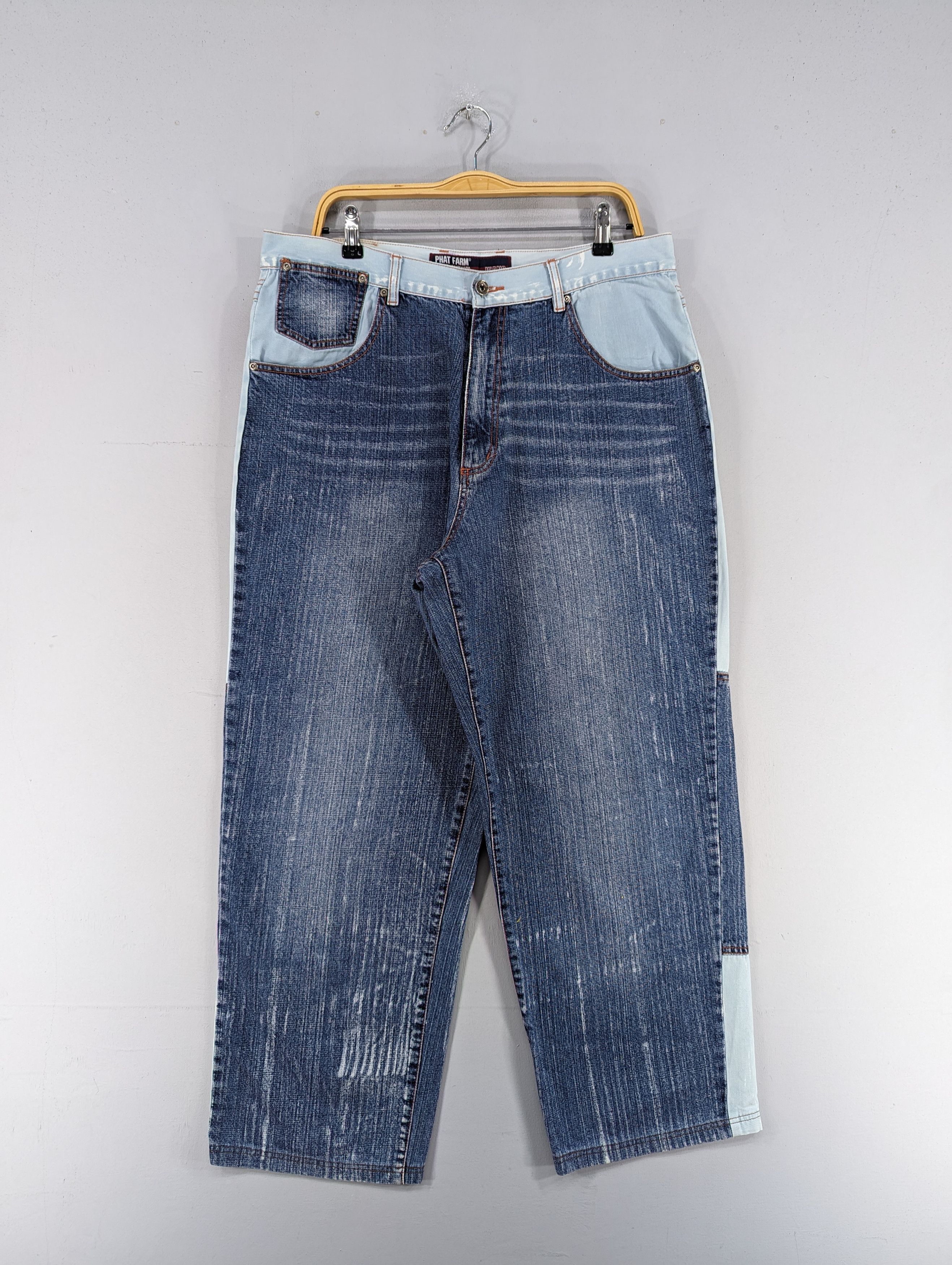 Phat Farm Vintage Phat Farm Patchwork Baggy Style Jeans Size US 36 / EU 52 - 8 Thumbnail