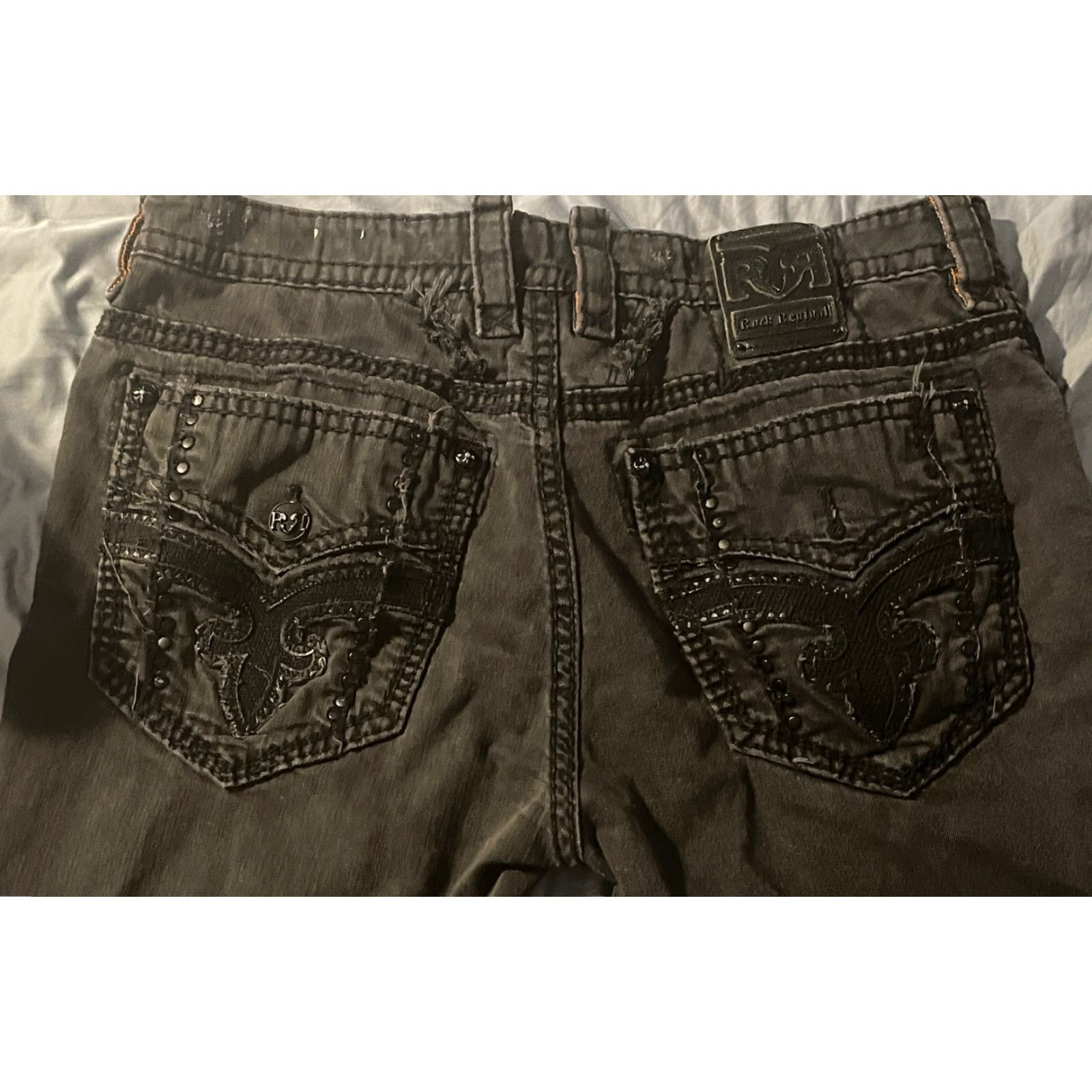 Vintage VINTAGE? No, but adjust: "Rock Revival Jeans Scipio Straight Stretch 40 x 30.5 Mens" Size US 40 / EU 56 - 7 Thumbnail