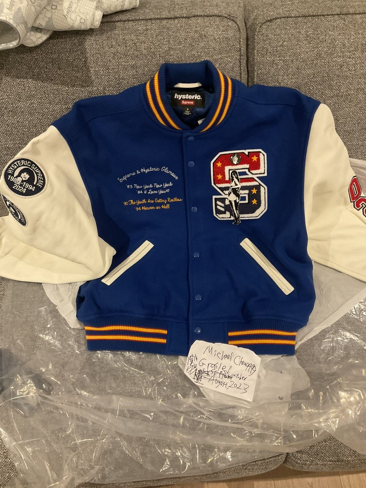 Supreme HYSTERIC GLAMOUR Varsity Jacket（NEWS｜HYSTERIC
