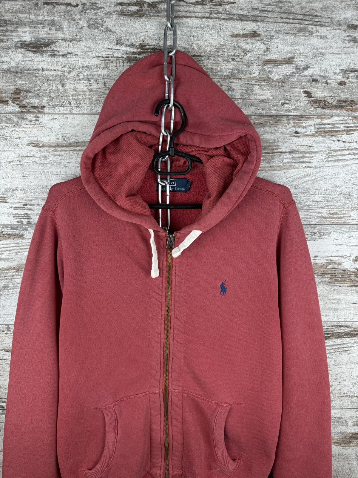 Polo Ralph Lauren Mens Vintage Polo Ralph Lauren zip hoodie pink rare rugby Size US S / EU 44-46 / 1 - 3 Thumbnail