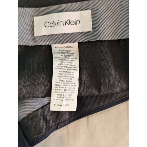 Calvin Klein Men's Black Calvin Klein Slacks Slim 36W x 29L Size US 36 / EU 52 - 5 Thumbnail