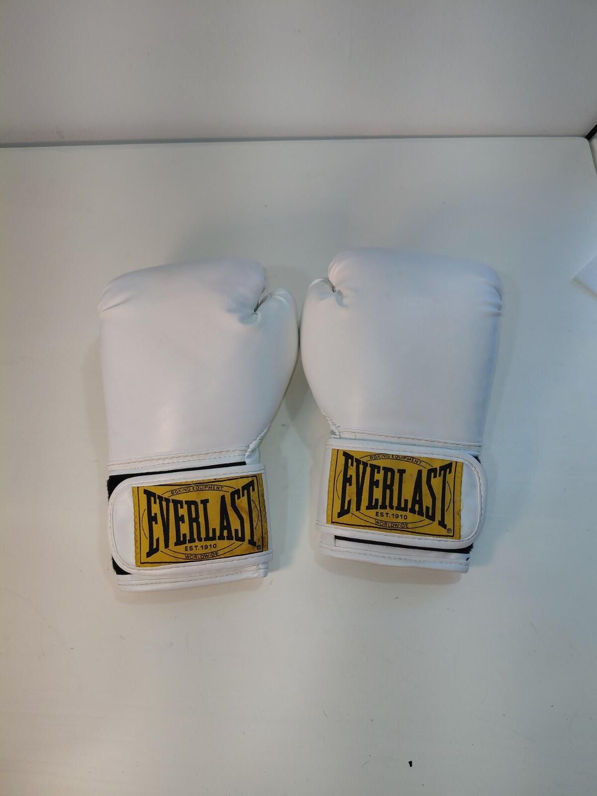 Everlast Everlast 1910 12 Ounce White Sparring Gloves Size ONE SIZE - 1 Thumbnail