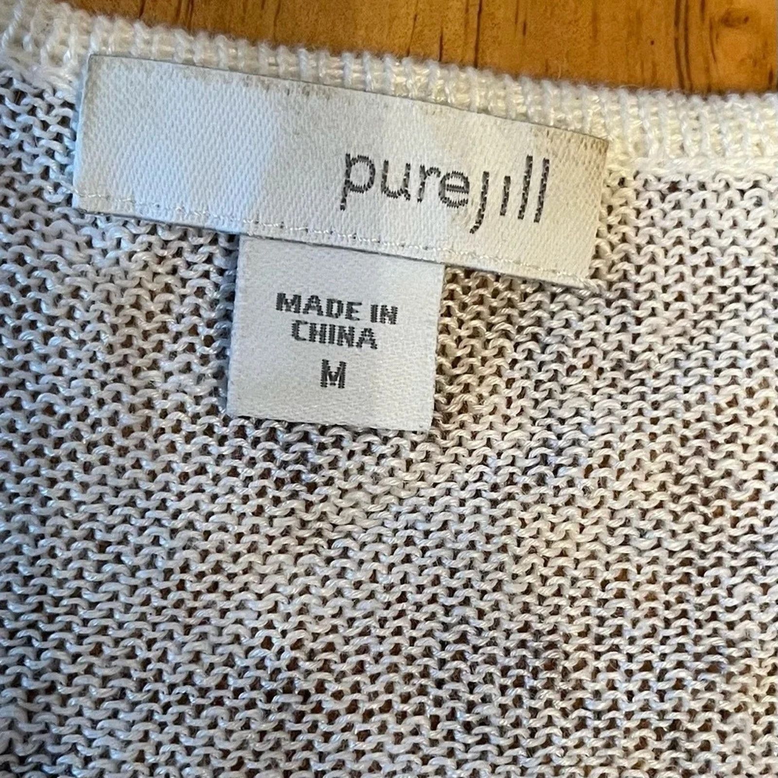 J. Jill J Jill linen blend top, size Medium. Size M / US 6-8 / IT 42-44 - 4 Thumbnail