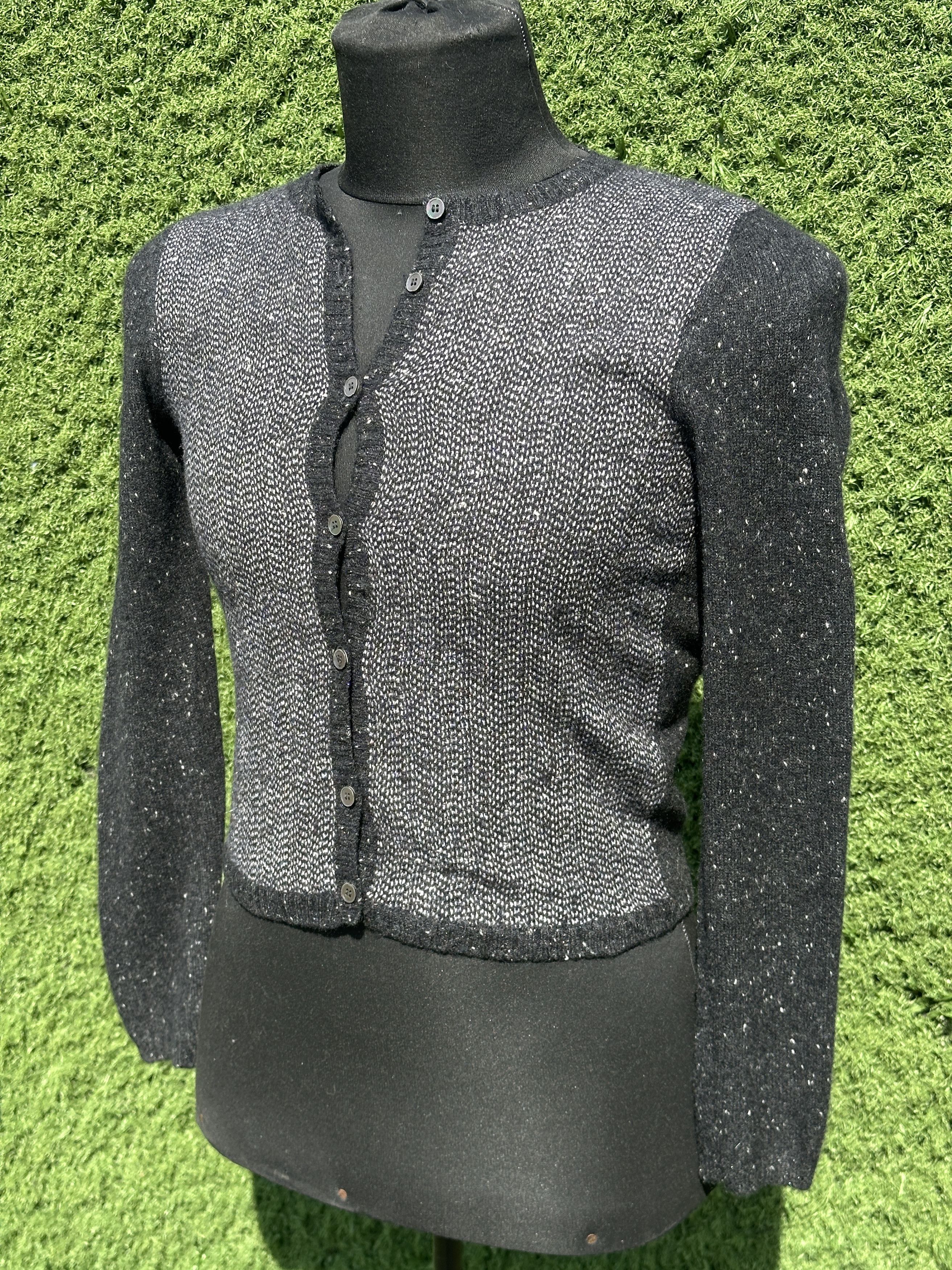 Brunello Cucinelli Brunello Cucinelli Cashmere Cropped Cardigan S Black Knit Size S / US 4 / IT 40 - 16 Thumbnail