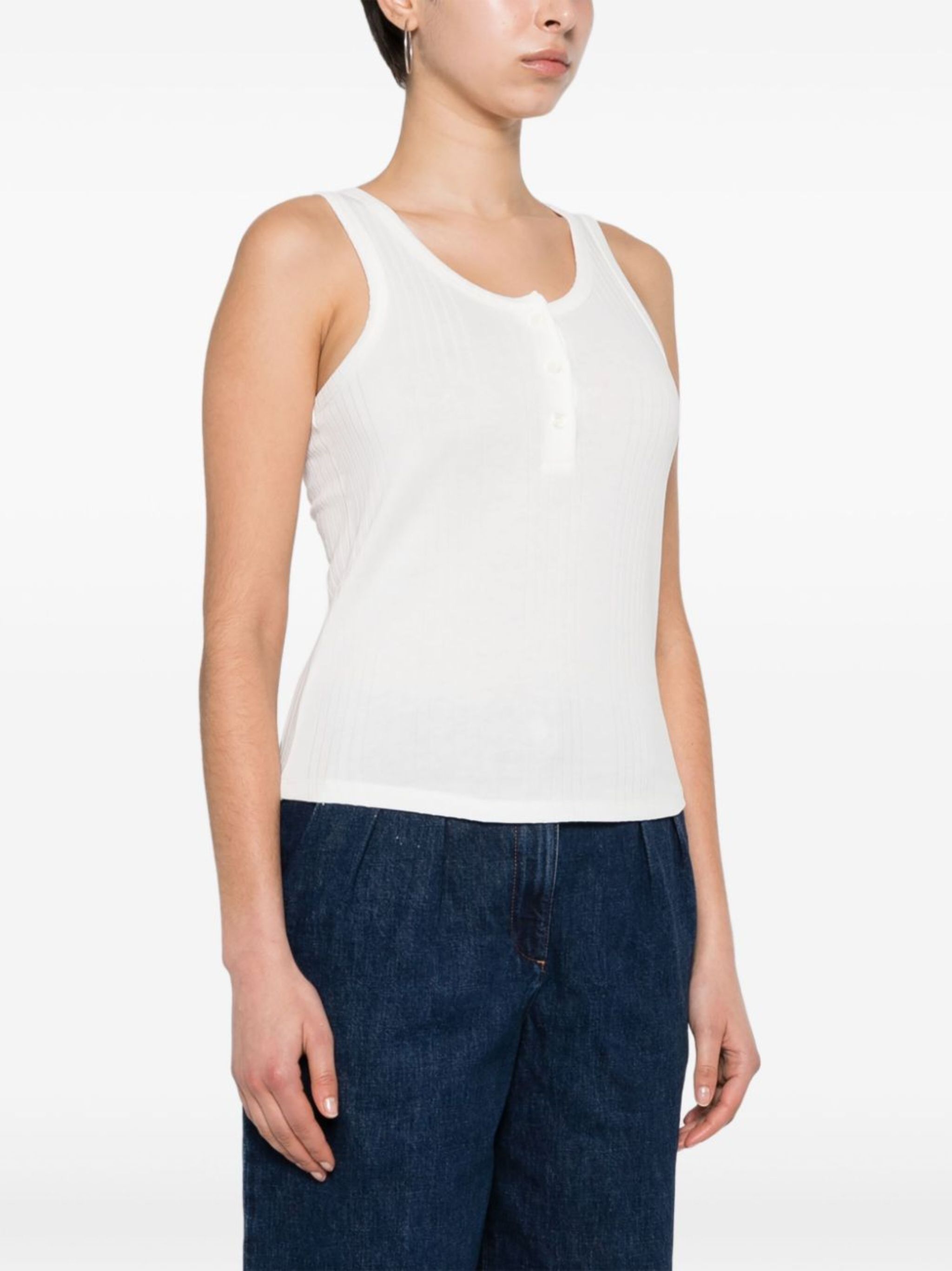 A.P.C. A.P.C. Debardeur Amber Ribbed Tank Top Size XS / US 0-2 / IT 36-38 - 2 Thumbnail