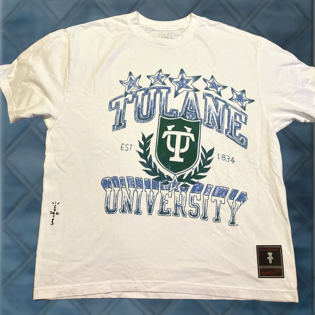 Mitchell & Ness NWOT Mitchell & Ness X Travis Scott - Tulane University - Cactus Jack -Shirt - XL Size US XL / EU 56 / 4 - 1 Thumbnail