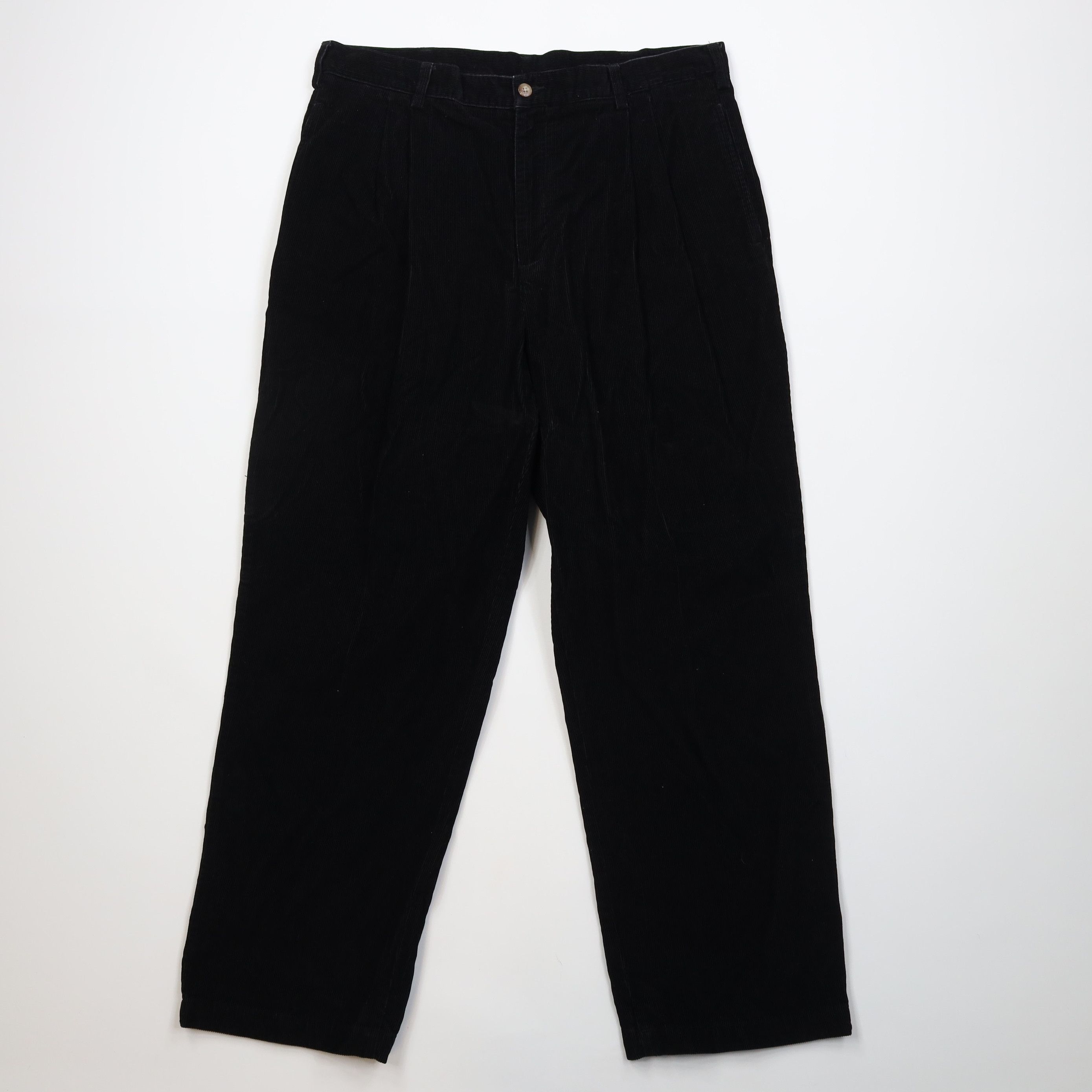 Vintage Vintage 90s Streetwear Wide Leg Corduroy Chino Pants Black Size US 36 / EU 52 - 1 Thumbnail