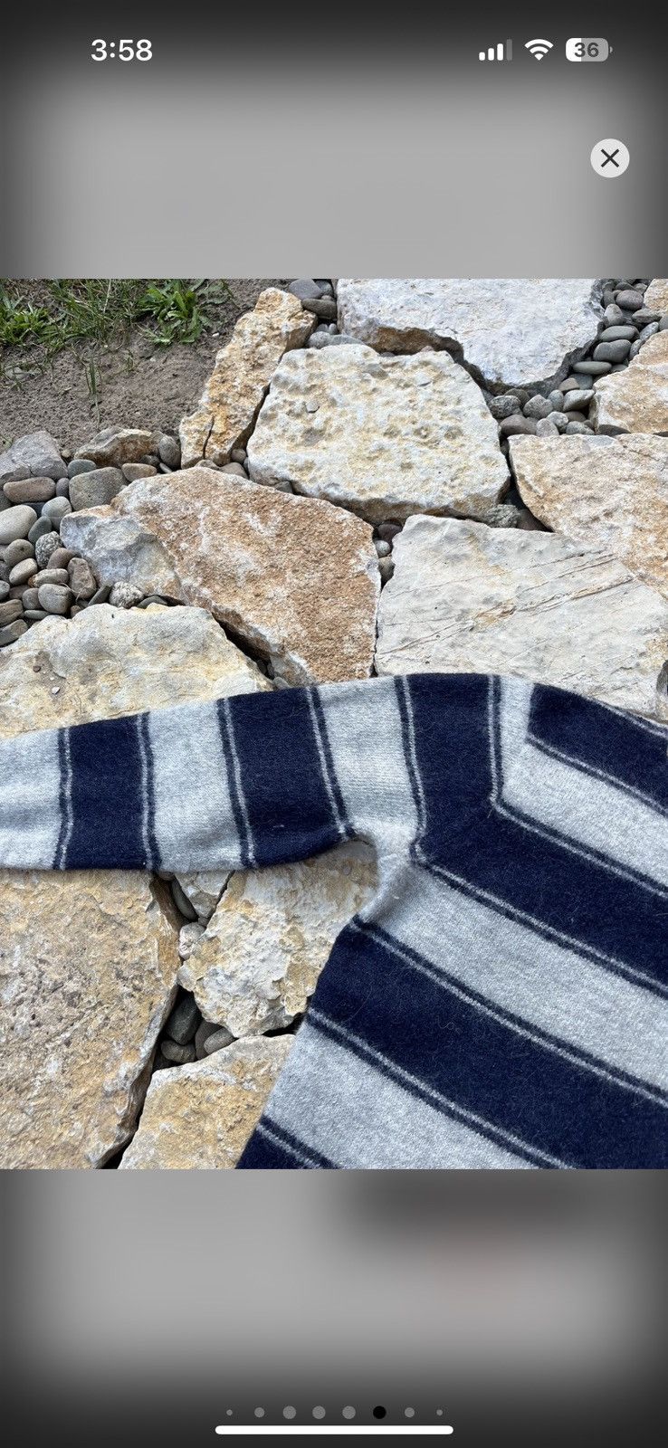 Acne Studios Acne Studios Lima AW11 alpaca wool striped sweater navy y2k Size S / US 4 / IT 40 - 9 Thumbnail