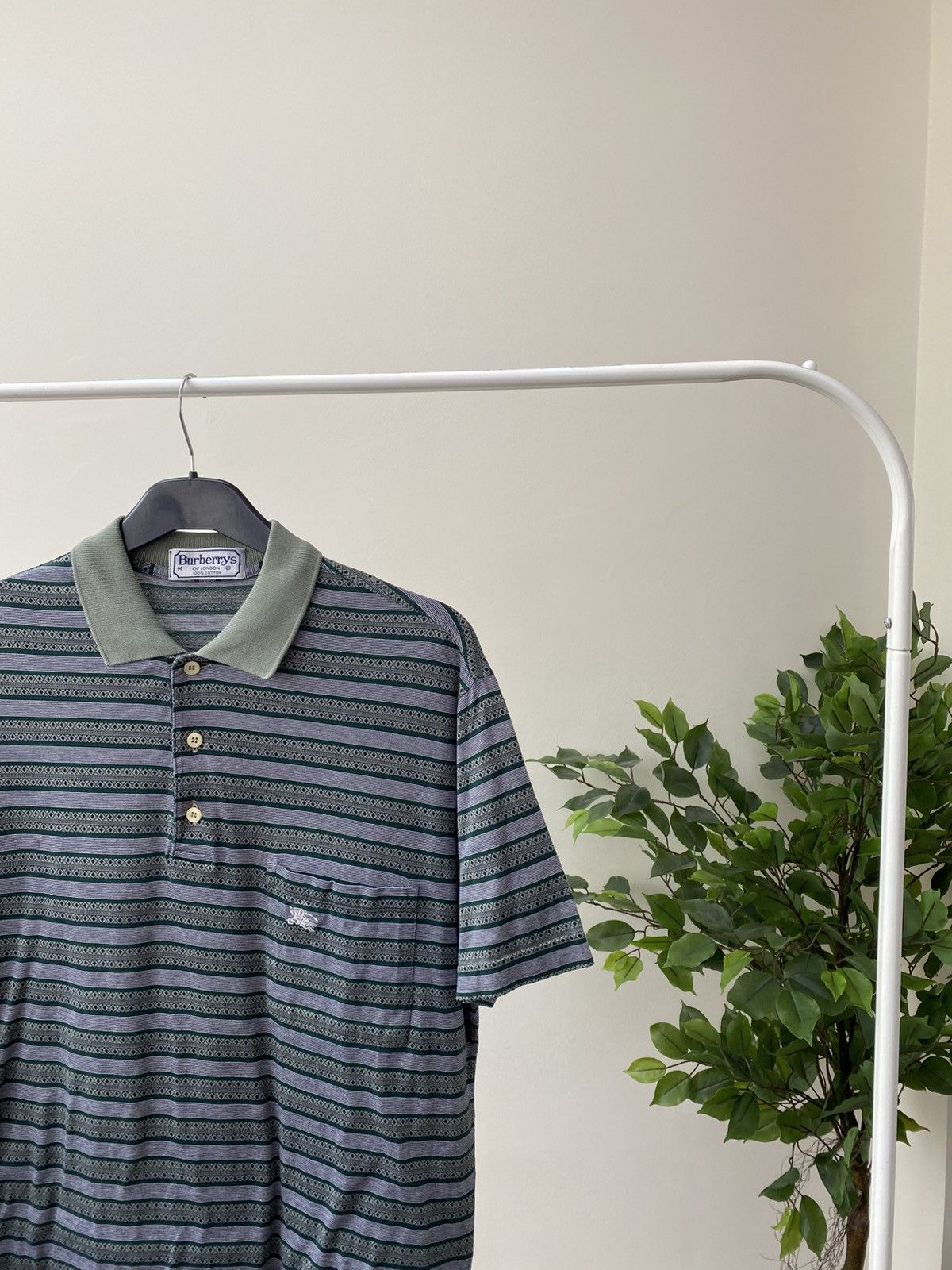 Burberry × Vintage Vintage Burberry Strip Polo T-Shirt Size US M / EU 48-50 / 2 - 5 Thumbnail