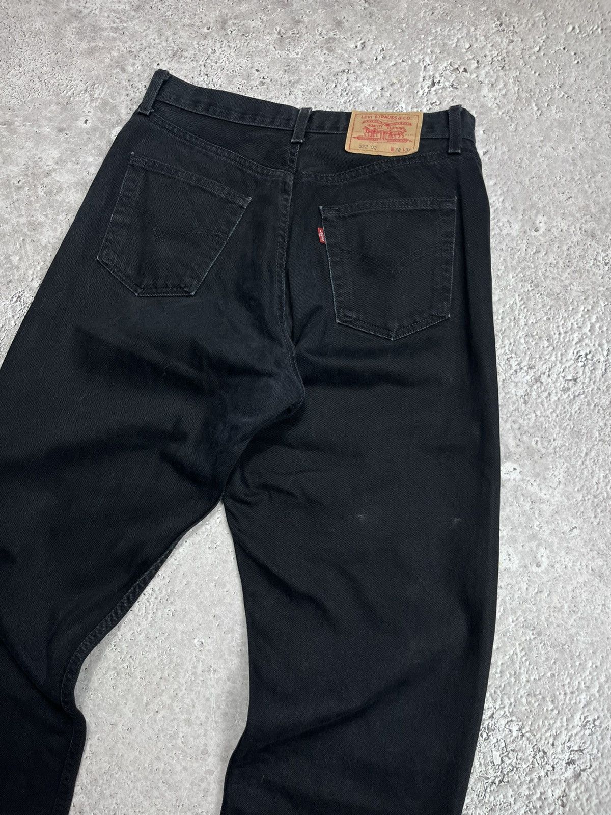 Levi's Levi’s 522 Black Jeans W32 L34 Straight Fit Made in Poland Size US 32 / EU 48 - 2 Thumbnail