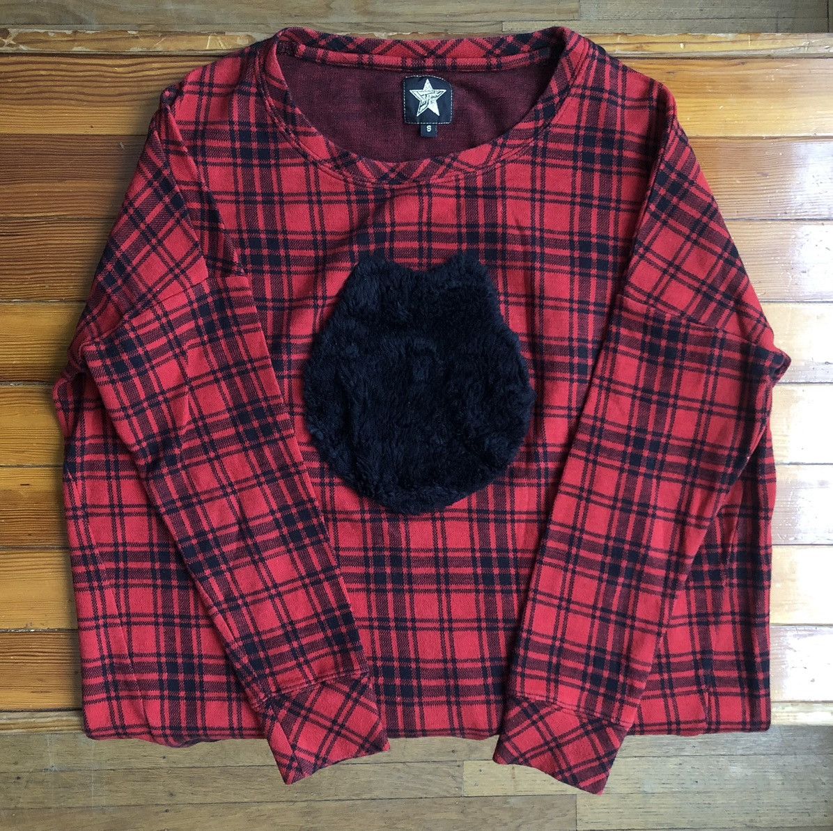 20471120 Vintage 20471120 Hyoma Fuzzy Character Flannel Size US S / EU 44-46 / 1 - 11 Thumbnail