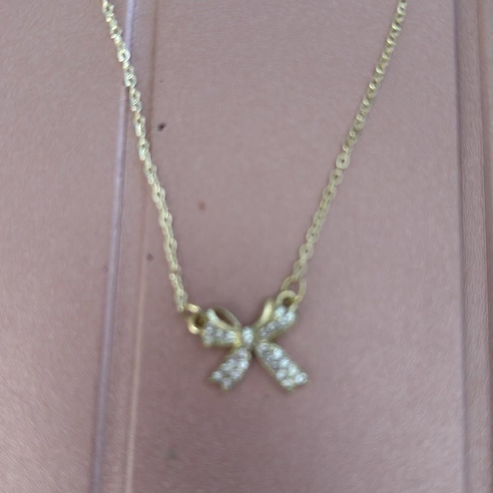 Designer Gold bow necklace Size ONE SIZE - 3 Thumbnail