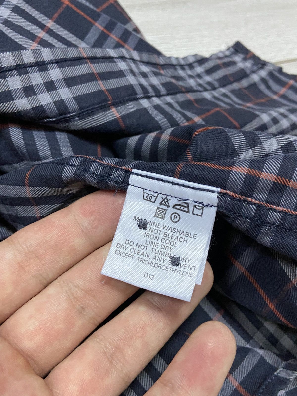 Burberry Burberry Brit shirt nova check dark blue overprint vintage Size US XL / EU 56 / 4 - 6 Thumbnail