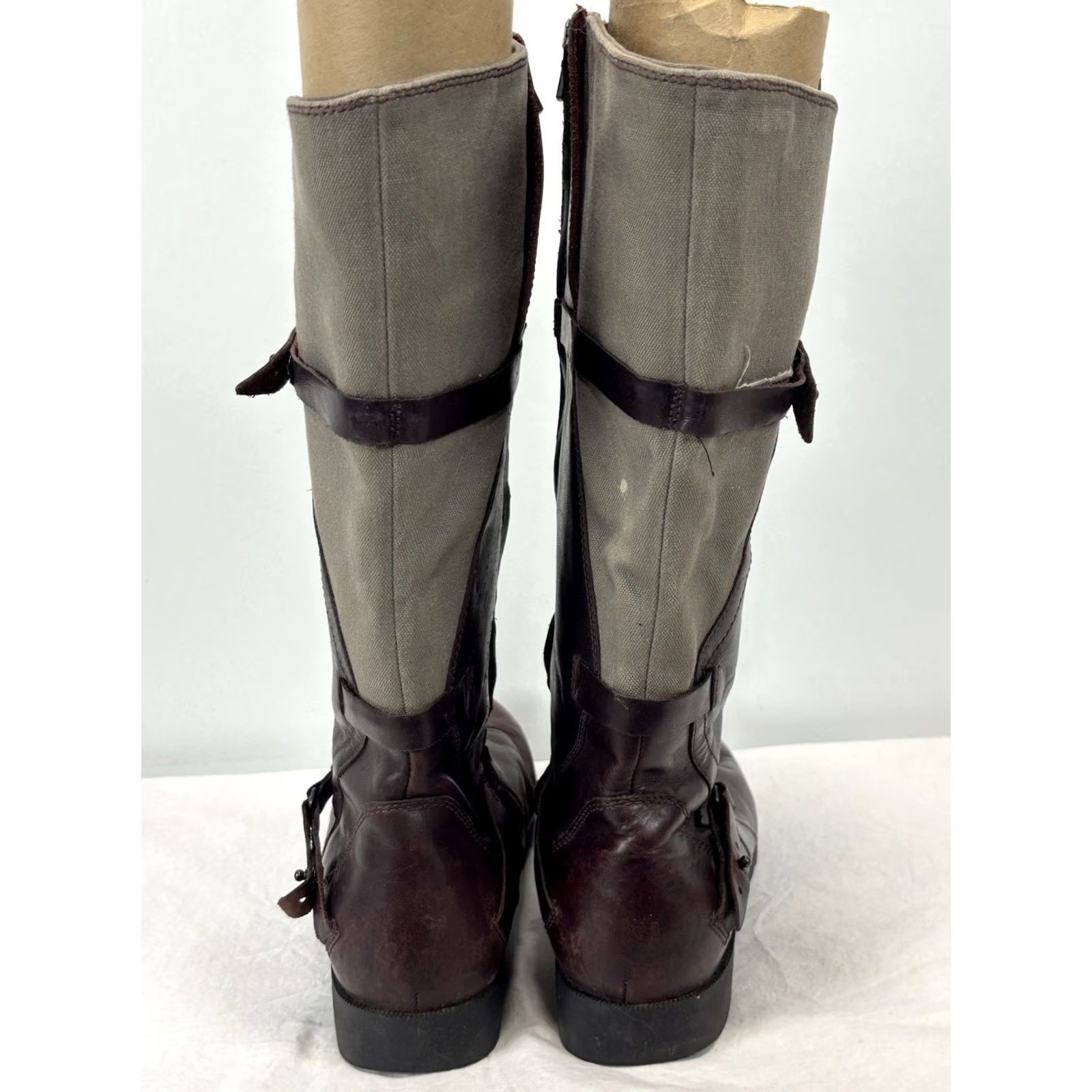 Teva Teva Womens Boot Riding 11 Brown Leather Zipper Waterproof Mid-Calf Block Heel Size US 11 / IT 41 - 4 Thumbnail