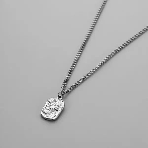 Jewelry Atsuko x Kato Simple Embossed Star Square Pendant Size ONE SIZE - 1 Thumbnail