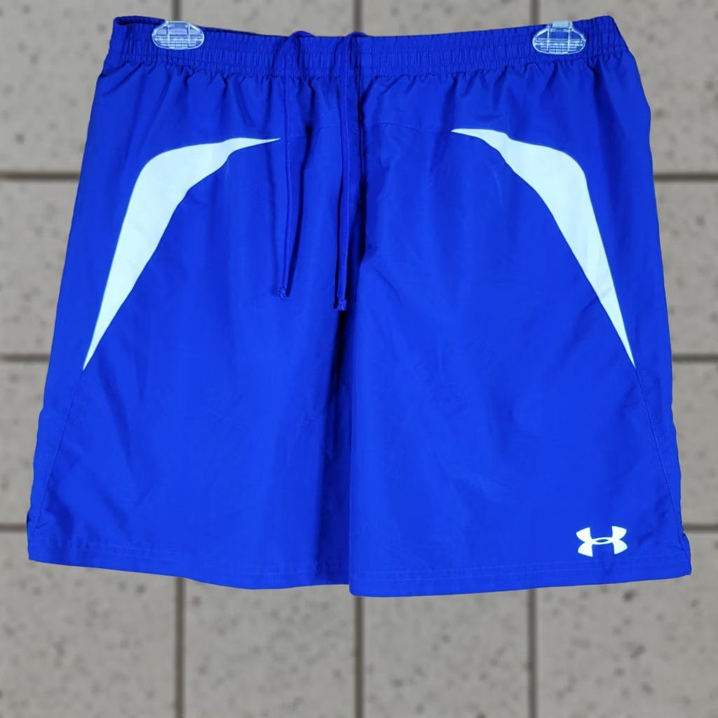 Under Armour Under Armour Mens Blue Athletic Shorts Size M Running Active Drawstring Waist Size US 31 - 1 Thumbnail