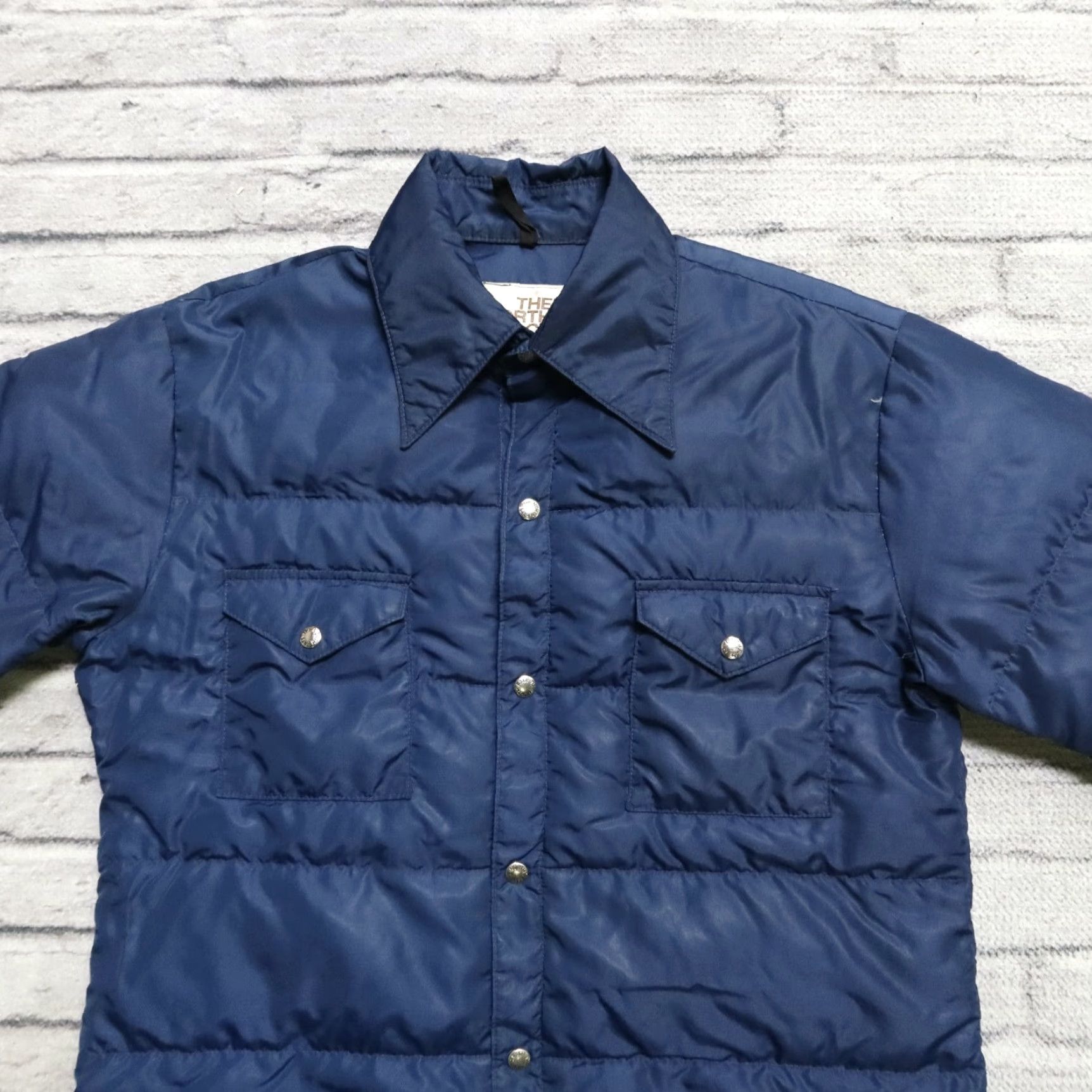 The North Face Vintage North Face Quilted Puffer Western Jacket Shirt Navy XL Mens Size US XL / EU 56 / 4 - 2 Thumbnail