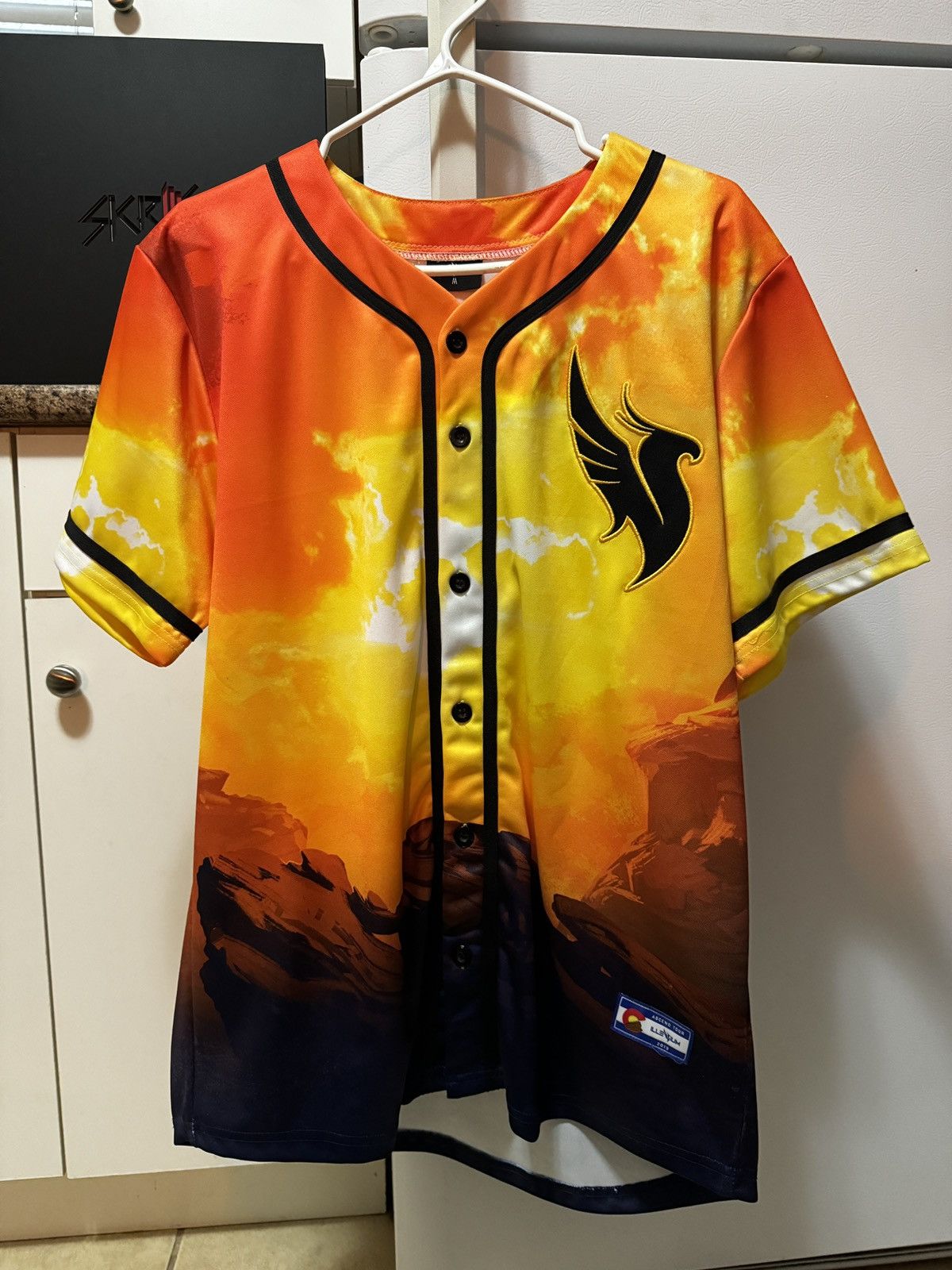 image of Illenium Red Rocks 2019 Jersey W/ Patch in Orange, Men's (Size Medium)