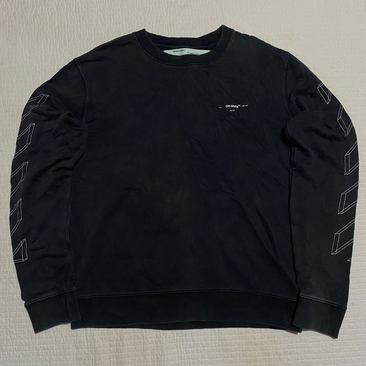 Off-White FW2018 OFF WHITE BY VIRGIL ABLOH 3D LINE CREWNECK Size US L / EU 52-54 / 3 - 2 Thumbnail